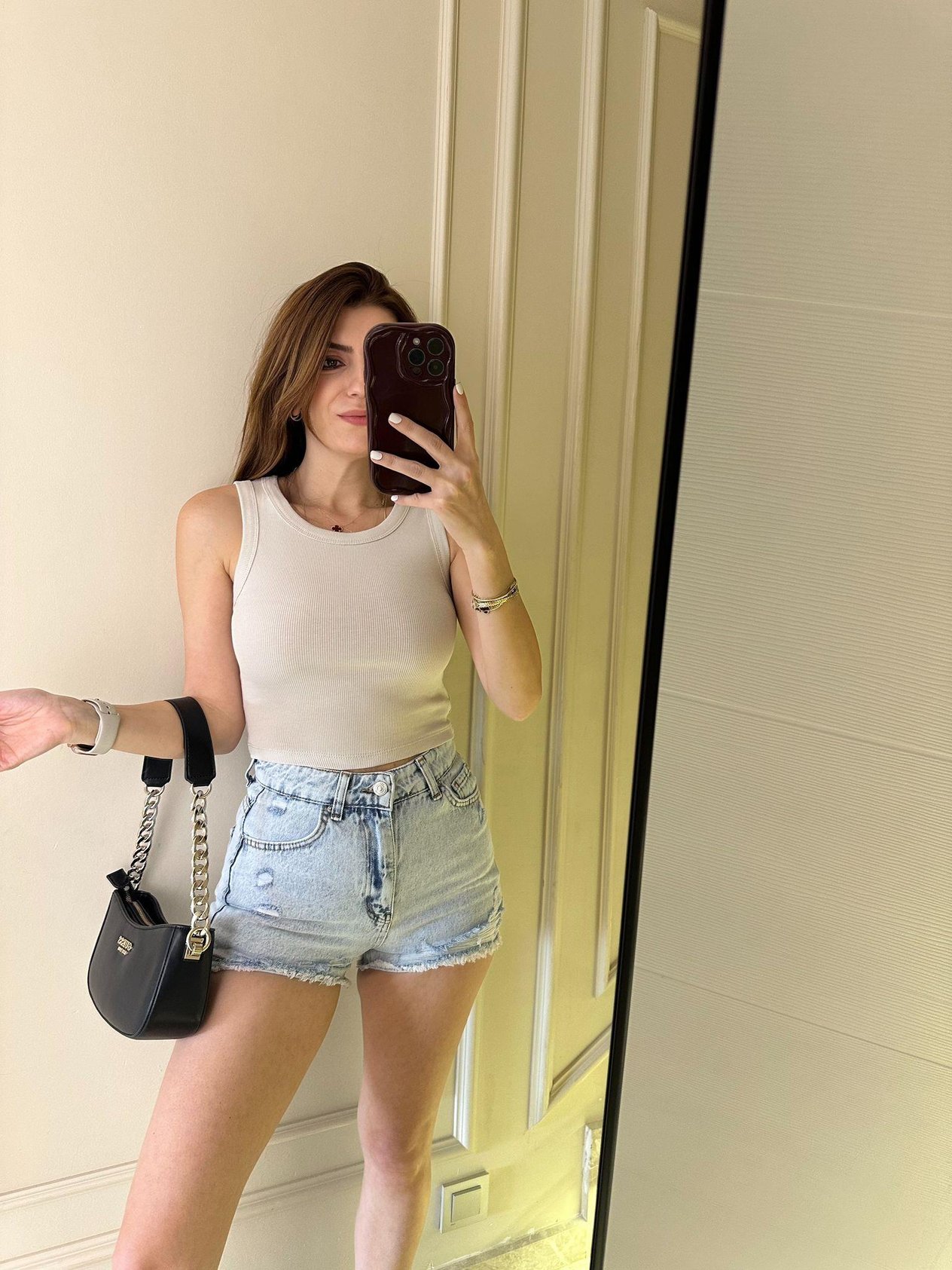 Halter Yaka BluzTaş Fitilli Halter Yaka Crop