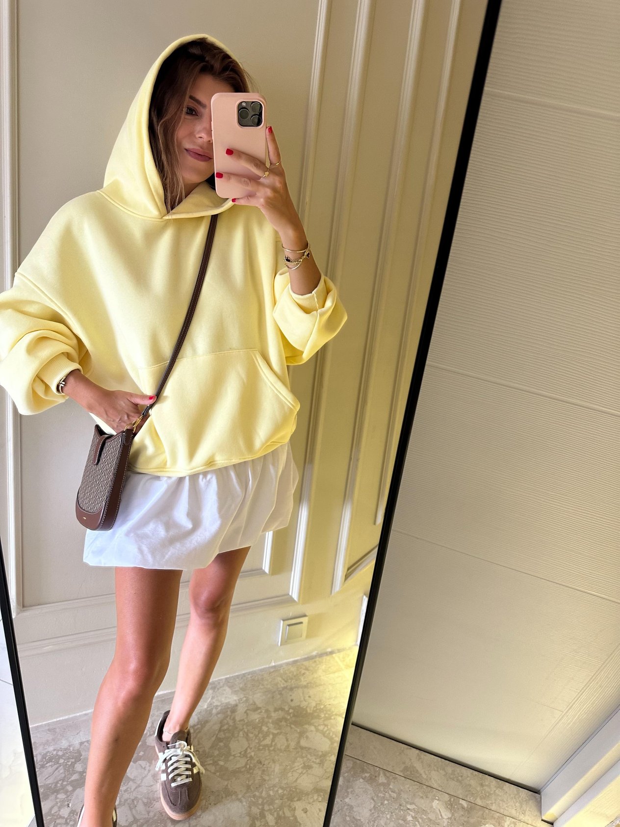 Yellow Butter Kanguru Cep Oversize Sweatshirt