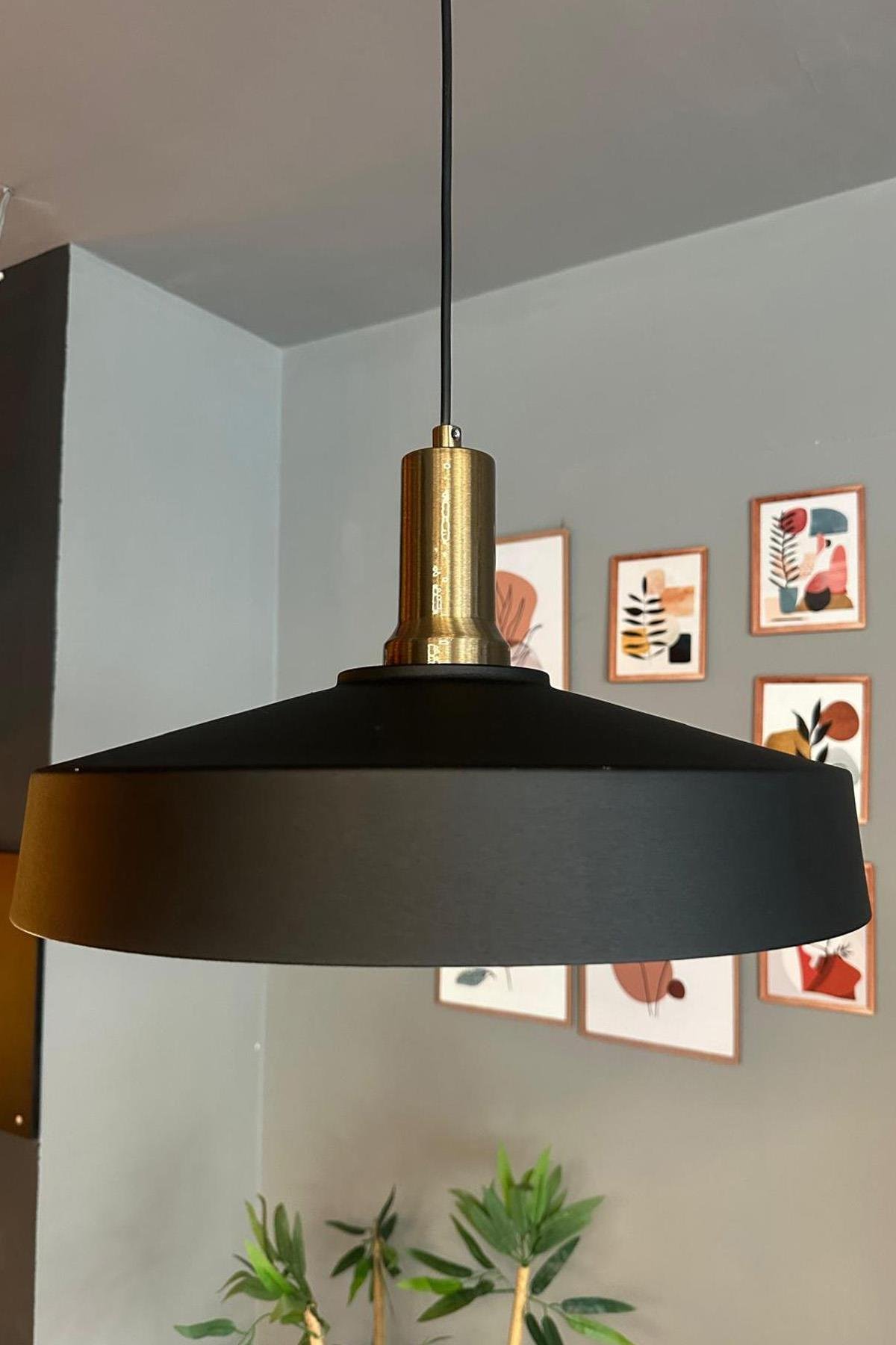 Açe Siyah Tekli Eskitme Fener Başlık Avize Retro Sarkıt Ofis Showroom Salon Mutfak Avizeleri