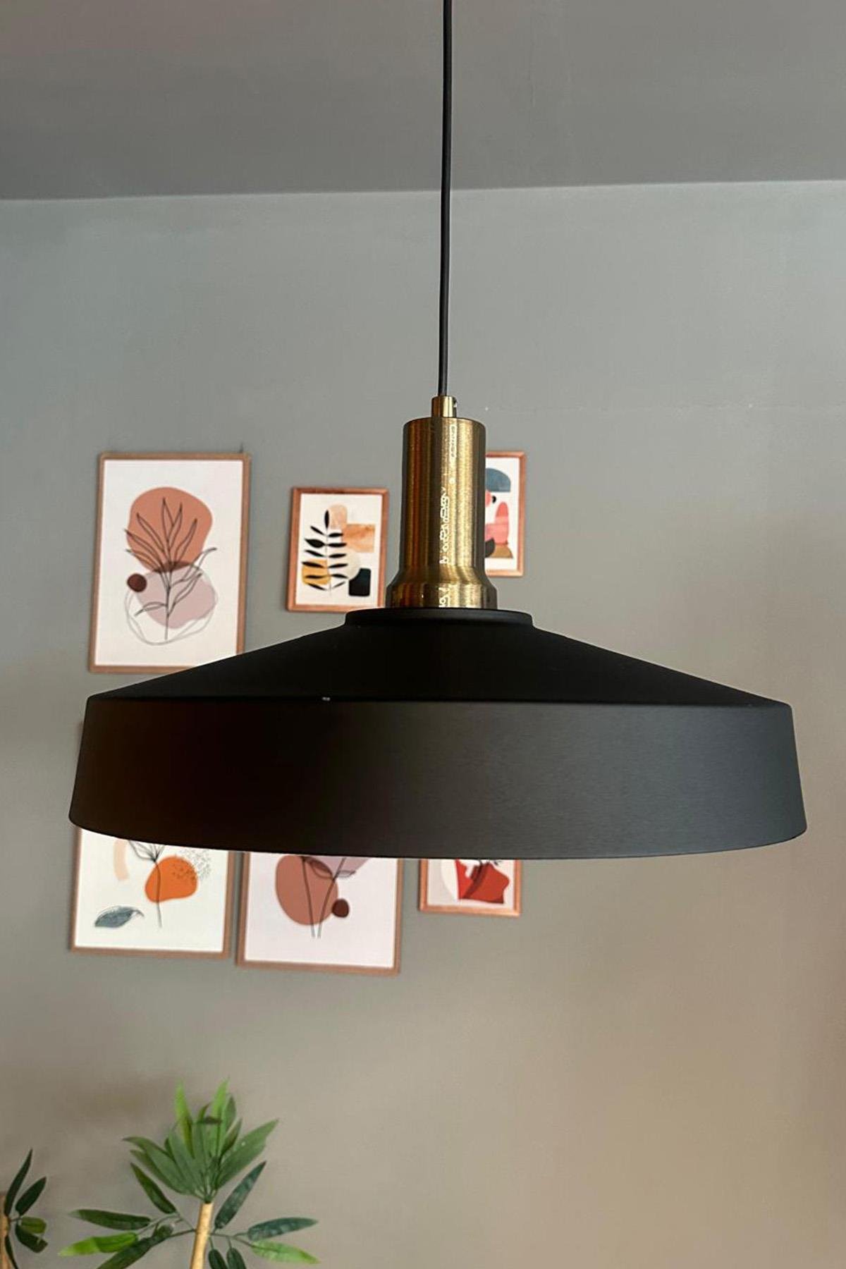 Açe Siyah Tekli Eskitme Fener Başlık Avize Retro Sarkıt Ofis Showroom Salon Mutfak Avizeleri
