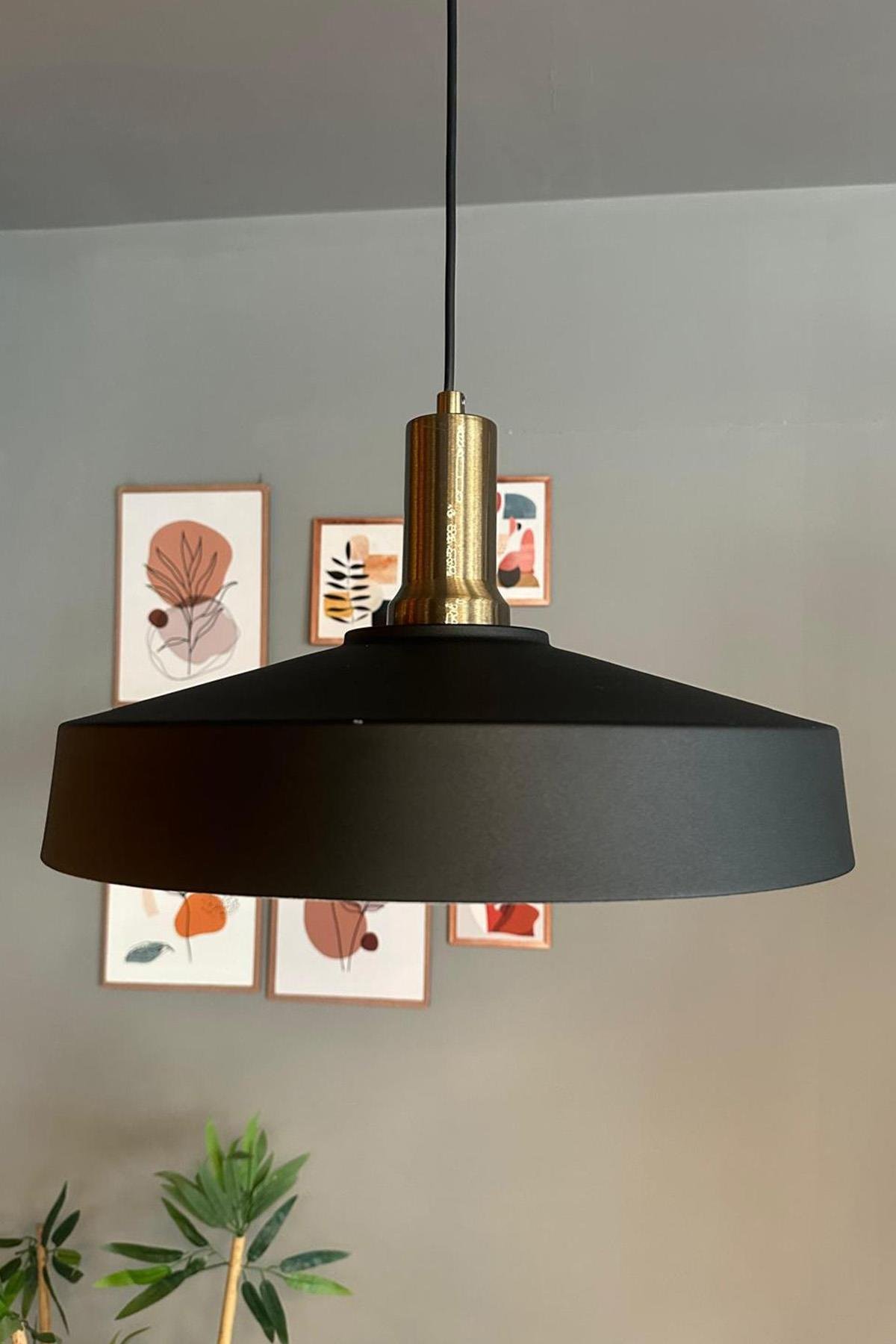 Açe Siyah Tekli Eskitme Fener Başlık Avize Retro Sarkıt Ofis Showroom Salon Mutfak Avizeleri