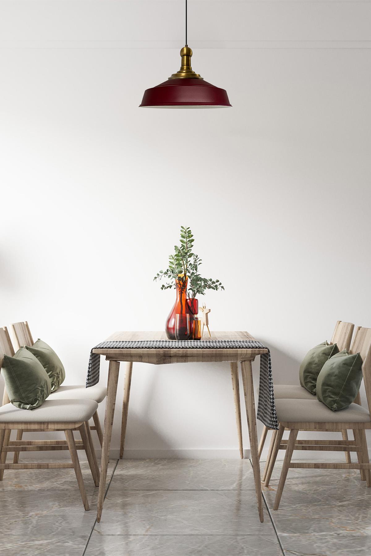 Asaletli Eskitme Long Knob Başlık Retro Sarkıt Lamba Restoran Salon Aydınlatma
