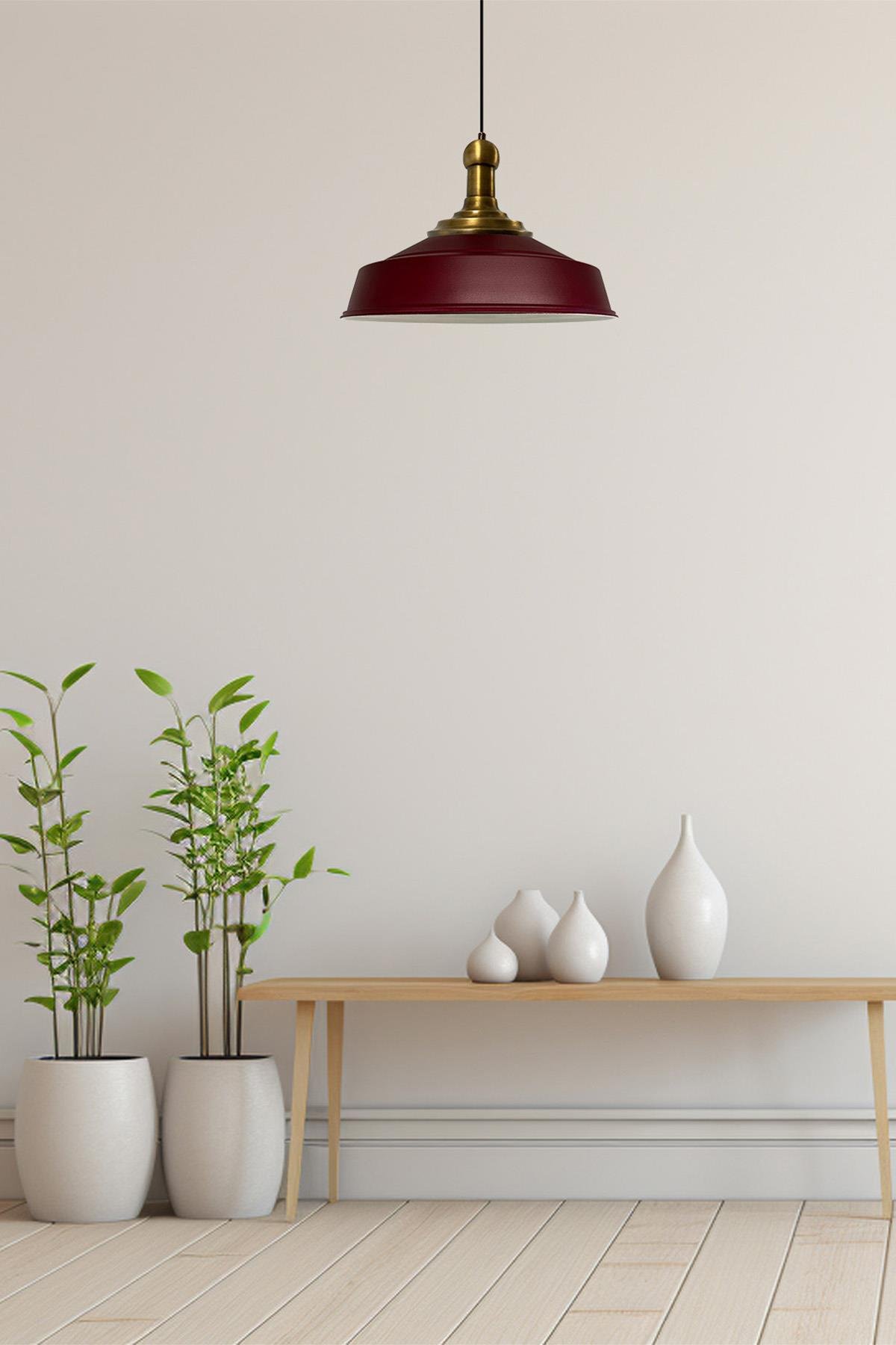 Asaletli Eskitme Long Knob Başlık Retro Sarkıt Lamba Restoran Salon Aydınlatma