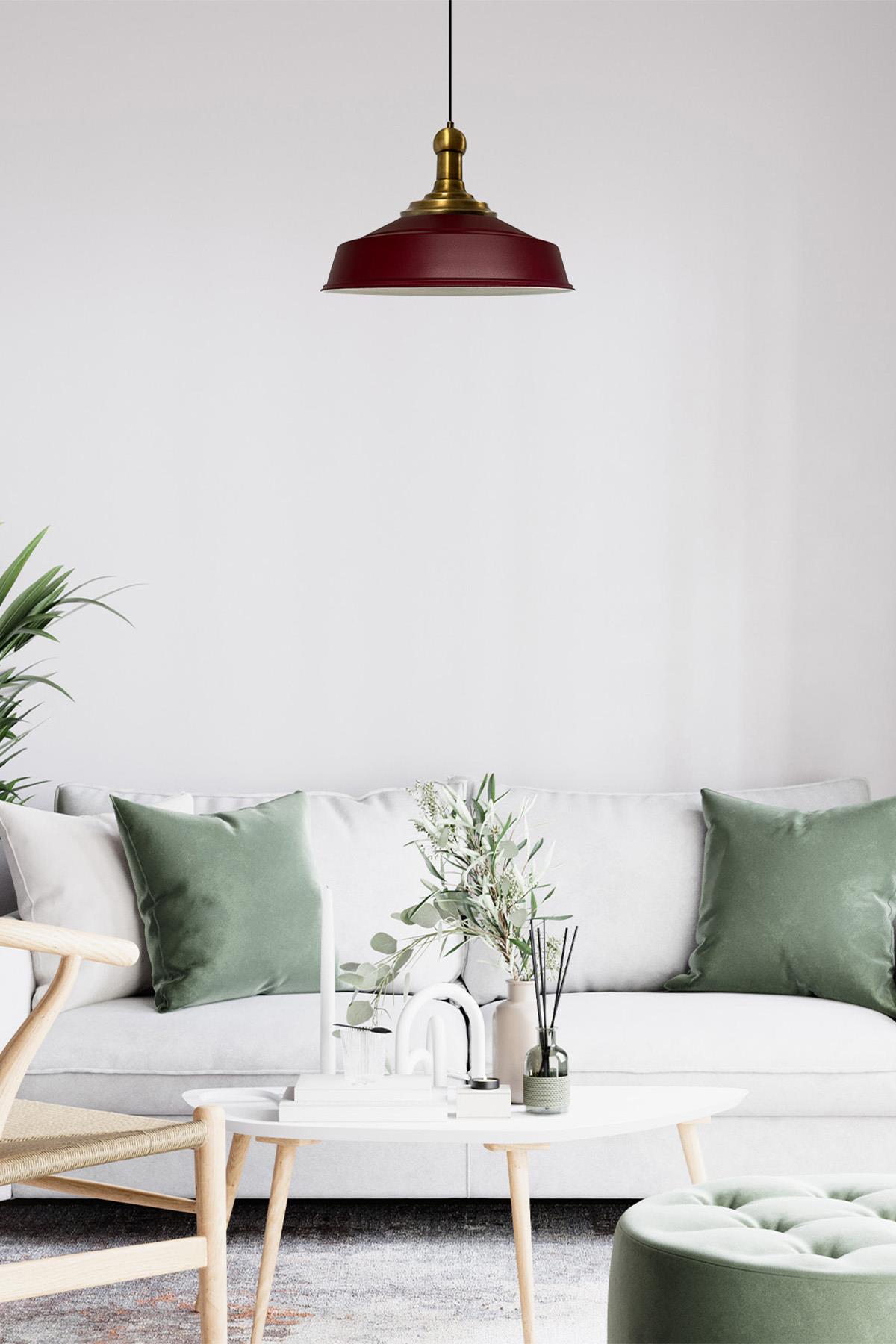 Asaletli Eskitme Long Knob Başlık Retro Sarkıt Lamba Restoran Salon Aydınlatma