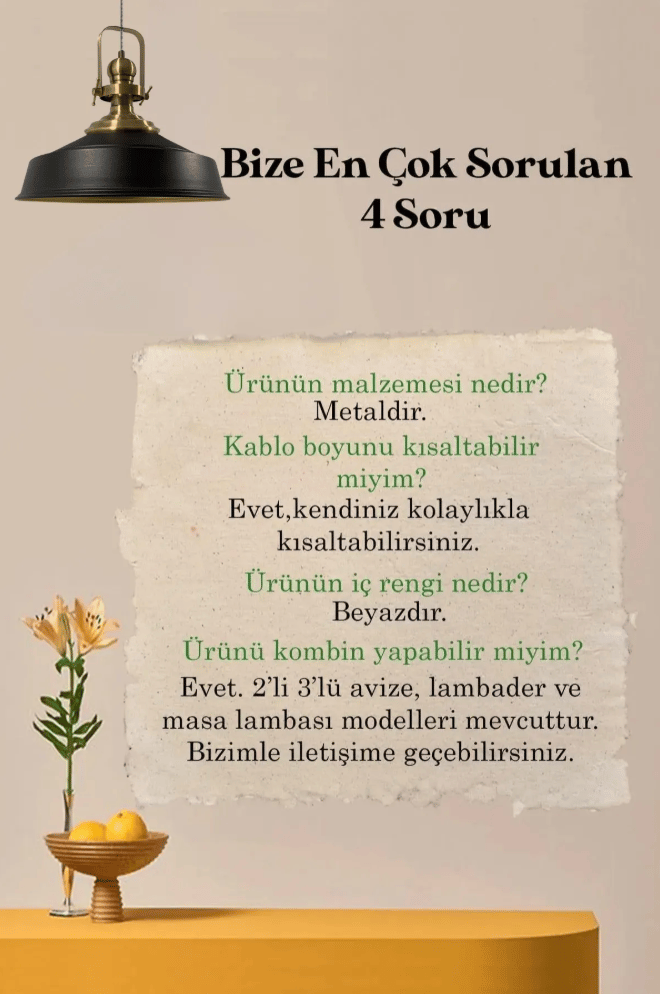 Asaletli Ütü Kablo Tekli Avize Eskitme Başlık Retro Sarkıt Lamba Okul Kuaför Salon Avizeleri