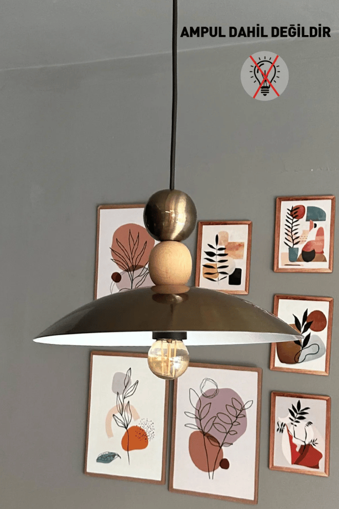 Bright Eskitme Boncuk Avize Tekli Sarkıt Salon Kuaför Cafe Dekoratif Aydınlatma Pastane