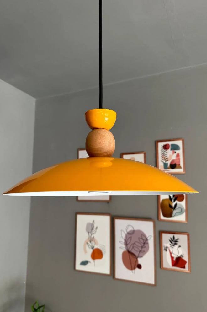 Bright Sarı Avize Tekli Sarkıt Salon Kuaför Cafe Dekoratif Aydınlatma Pastane