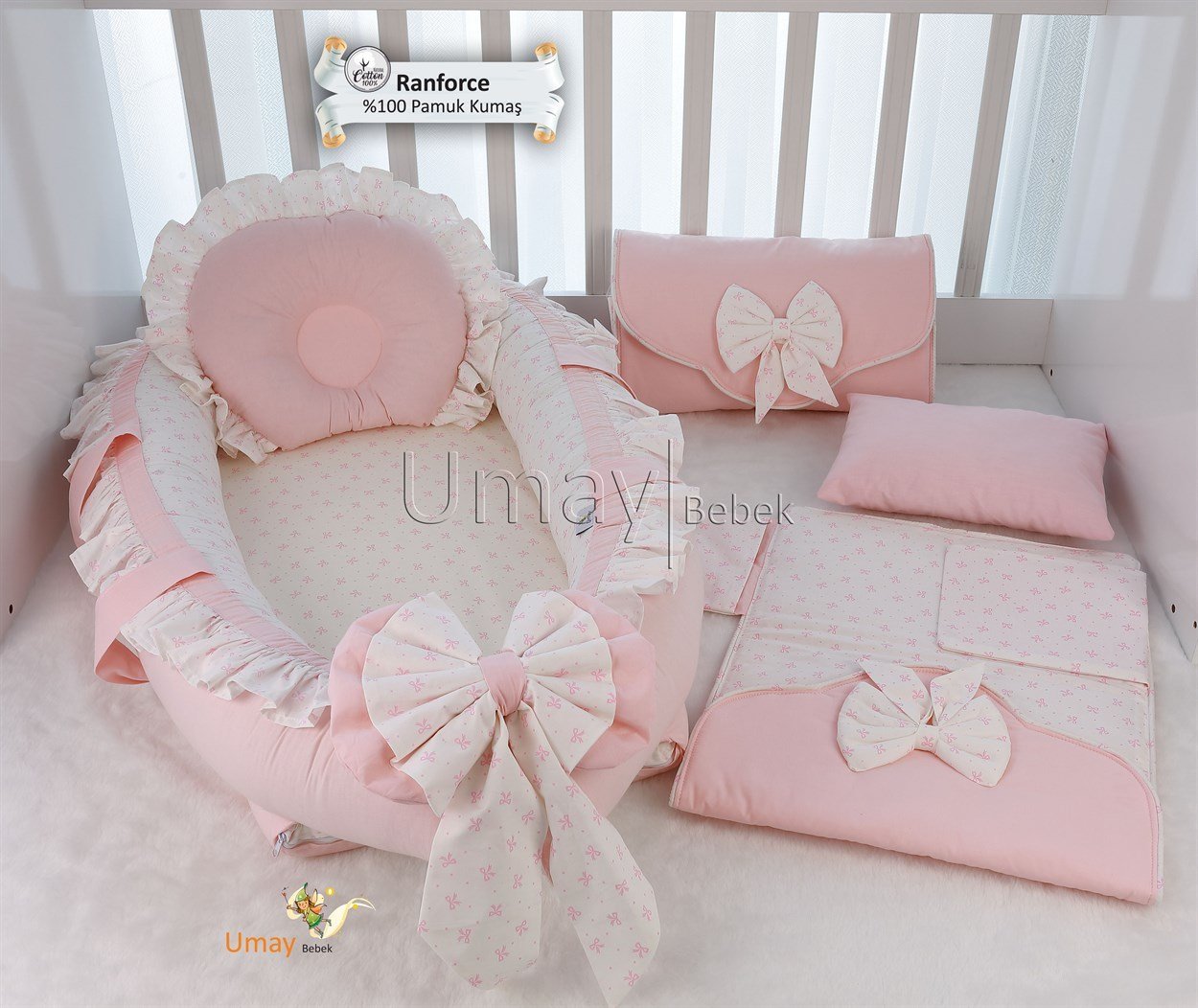Umay BebekBabynest Çantalı Alt Açma Seti (Pembe Prenses )
