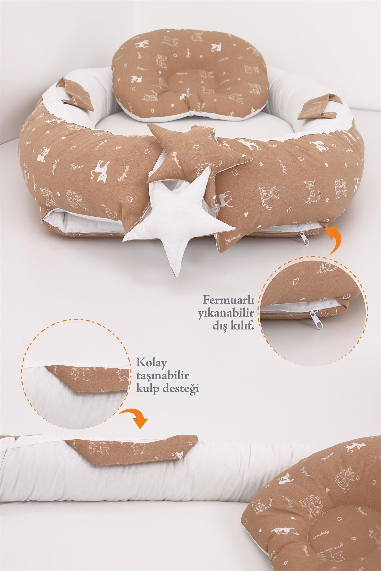 Umay BebekBabynest - Kahve Kedi