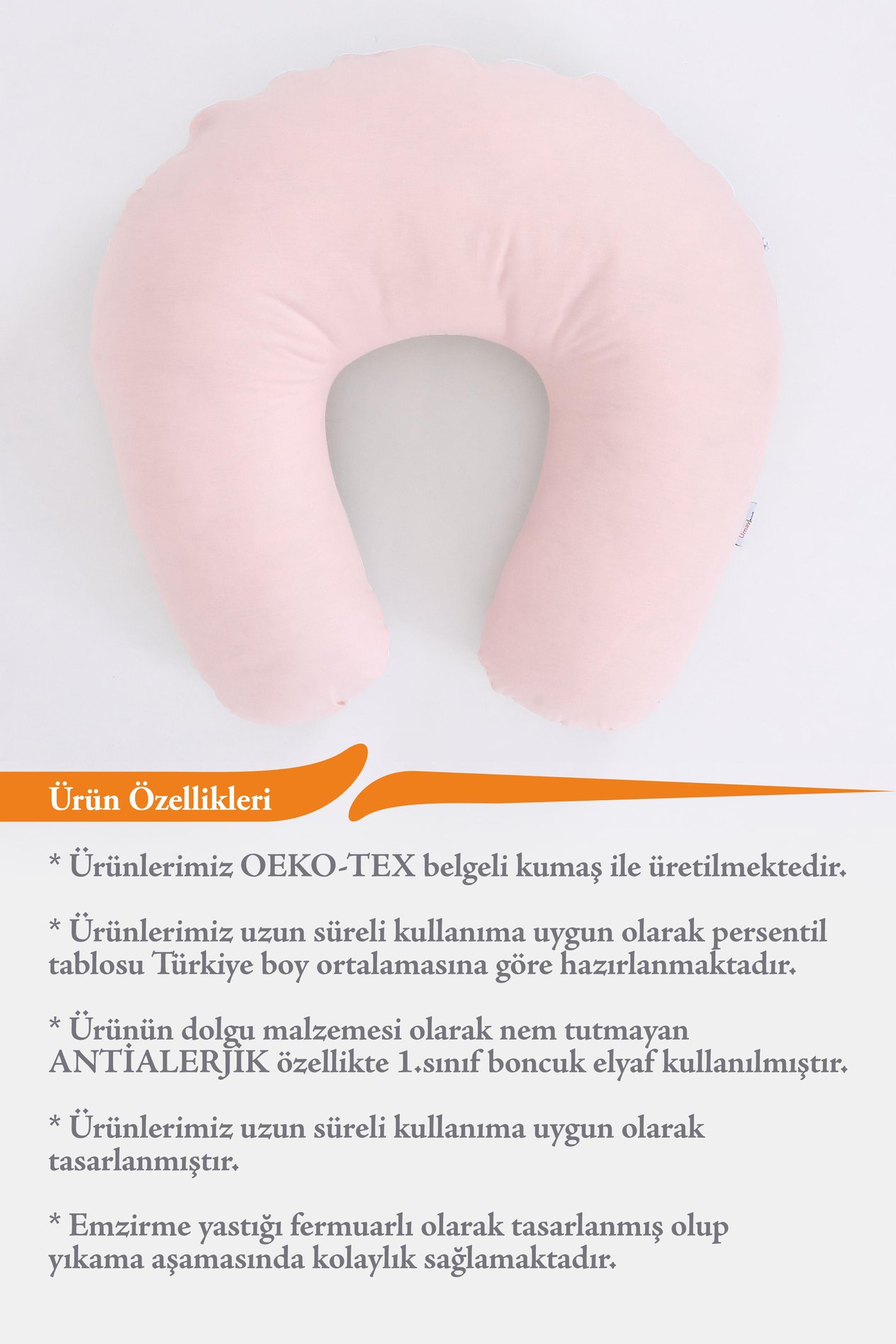 Umay BebekEmzirme Yastığı Emzirme Önlüğü Set (Bebepembe)