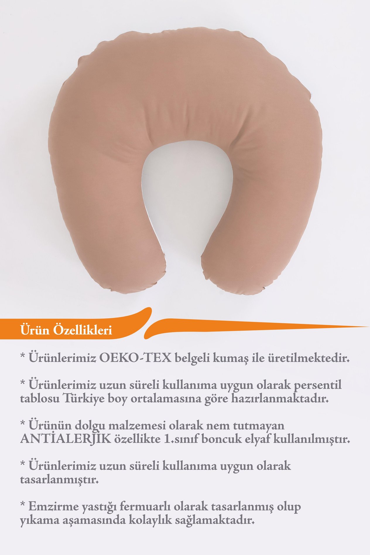 Umay BebekEmzirme Yastığı Minderi (Kahverengi)