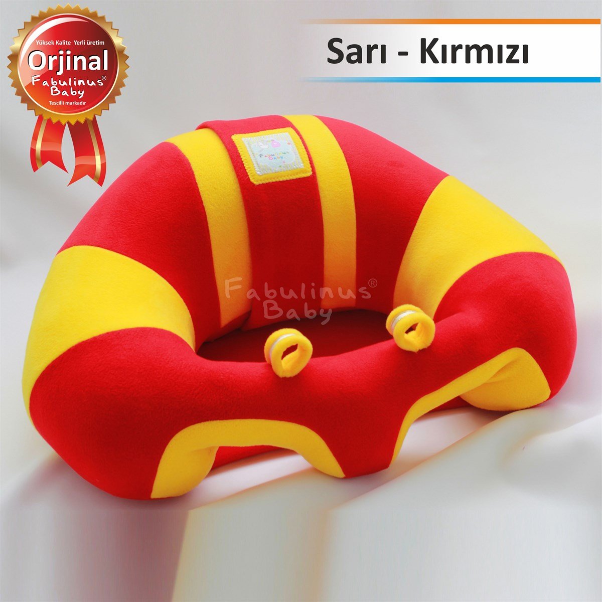 fabulinusFabulinus Bebe yatmaz Devrilmez Bebek Minderi (Sarı Kırmızı)