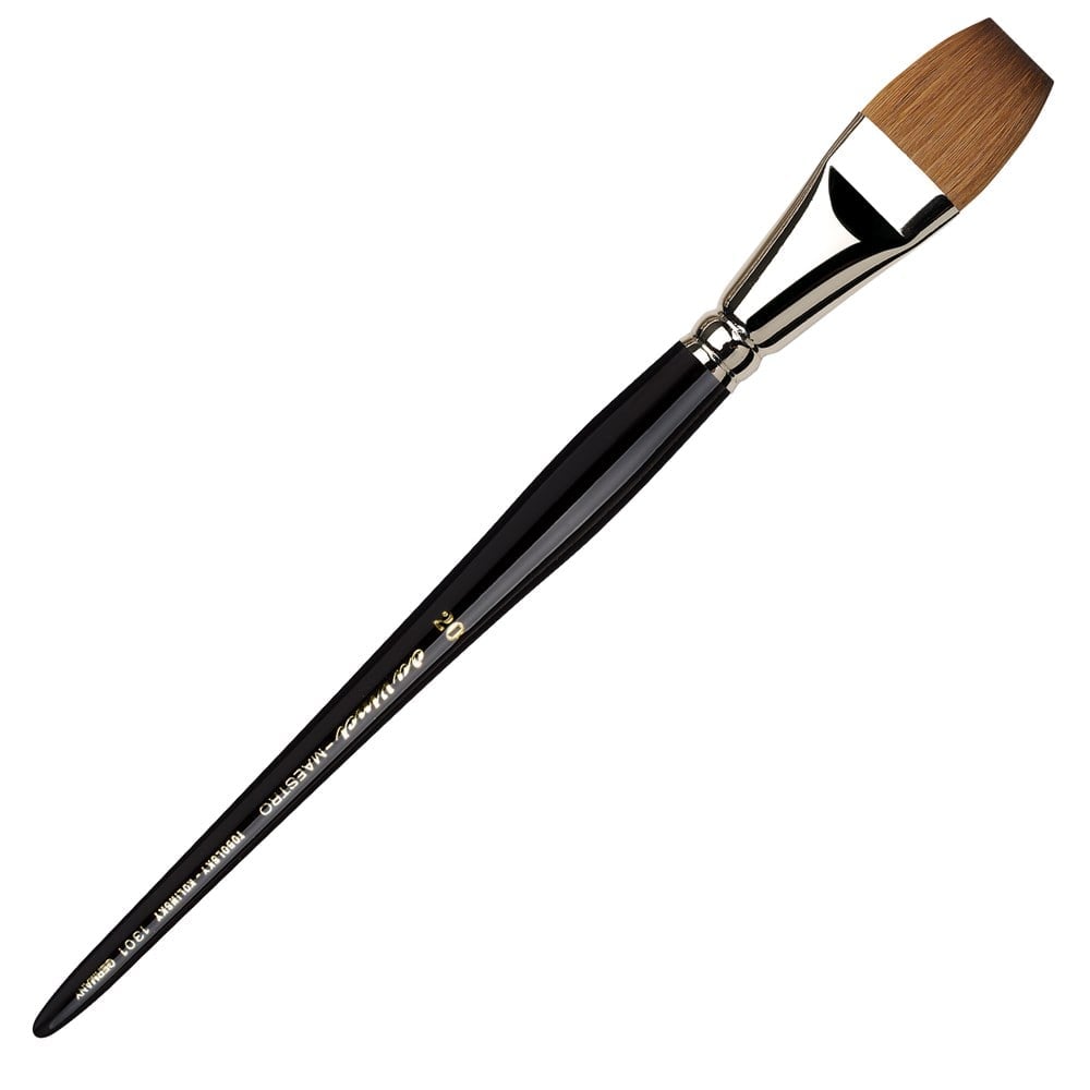Da Vinci Maestro Tobolsky Kolinsky Kızıl Samur Kılı Düz Sulu Boya Fırçası Seri 1301 No:20