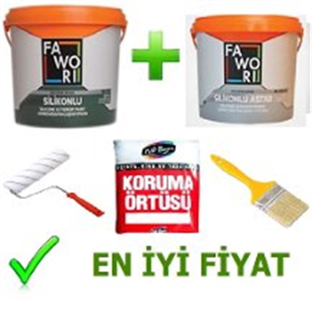 FAWORİ SİLİKONLU DIŞ CEPHE BOYA20KG + FAWORİ DIŞ CEPHE ASTAR 10KG+HEDİYELER