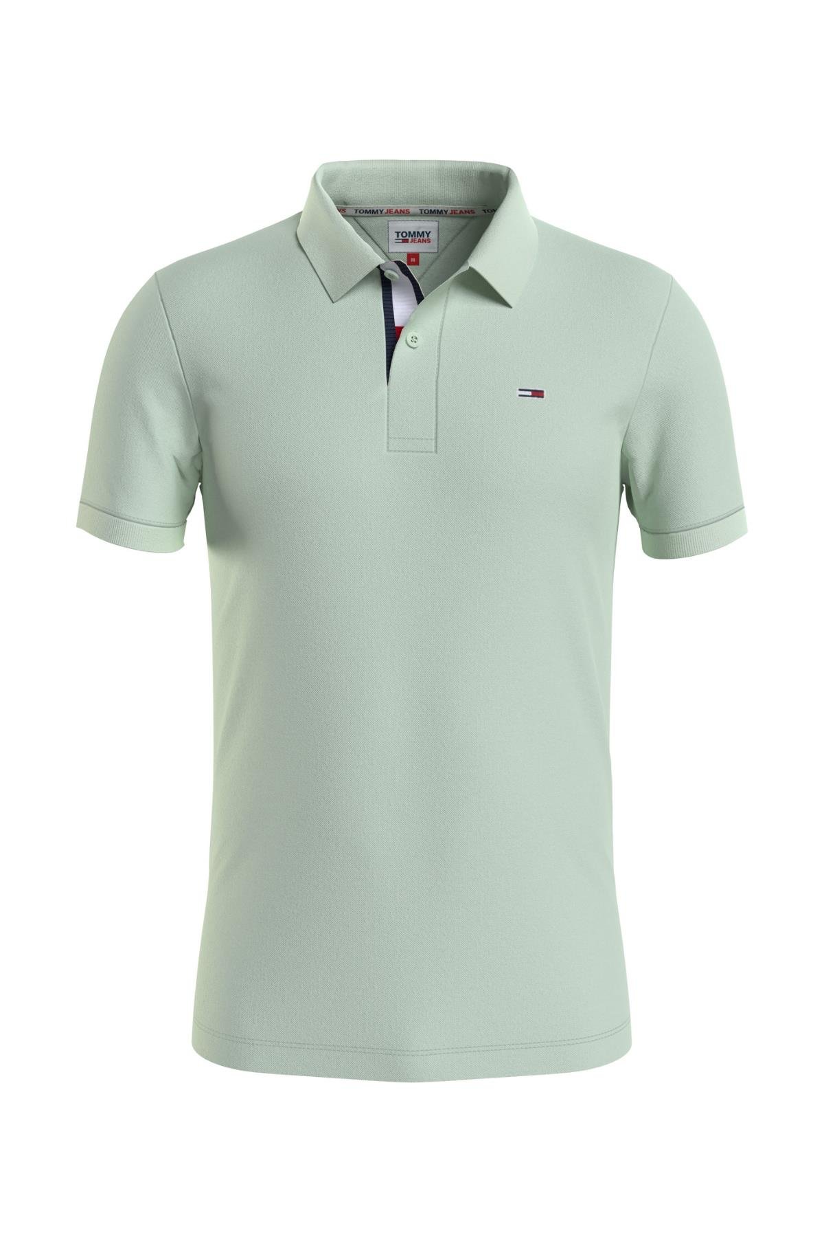 TOMMY HILFIGERTSHİRTTommy Hilfiger Tjm Slim Placket Polo Erkek Tişört | DM0DM15940LXWYeşil | kuzeybrands.com Tommy Hilfiger Tjm Slim Placket Polo Erkek Tişört