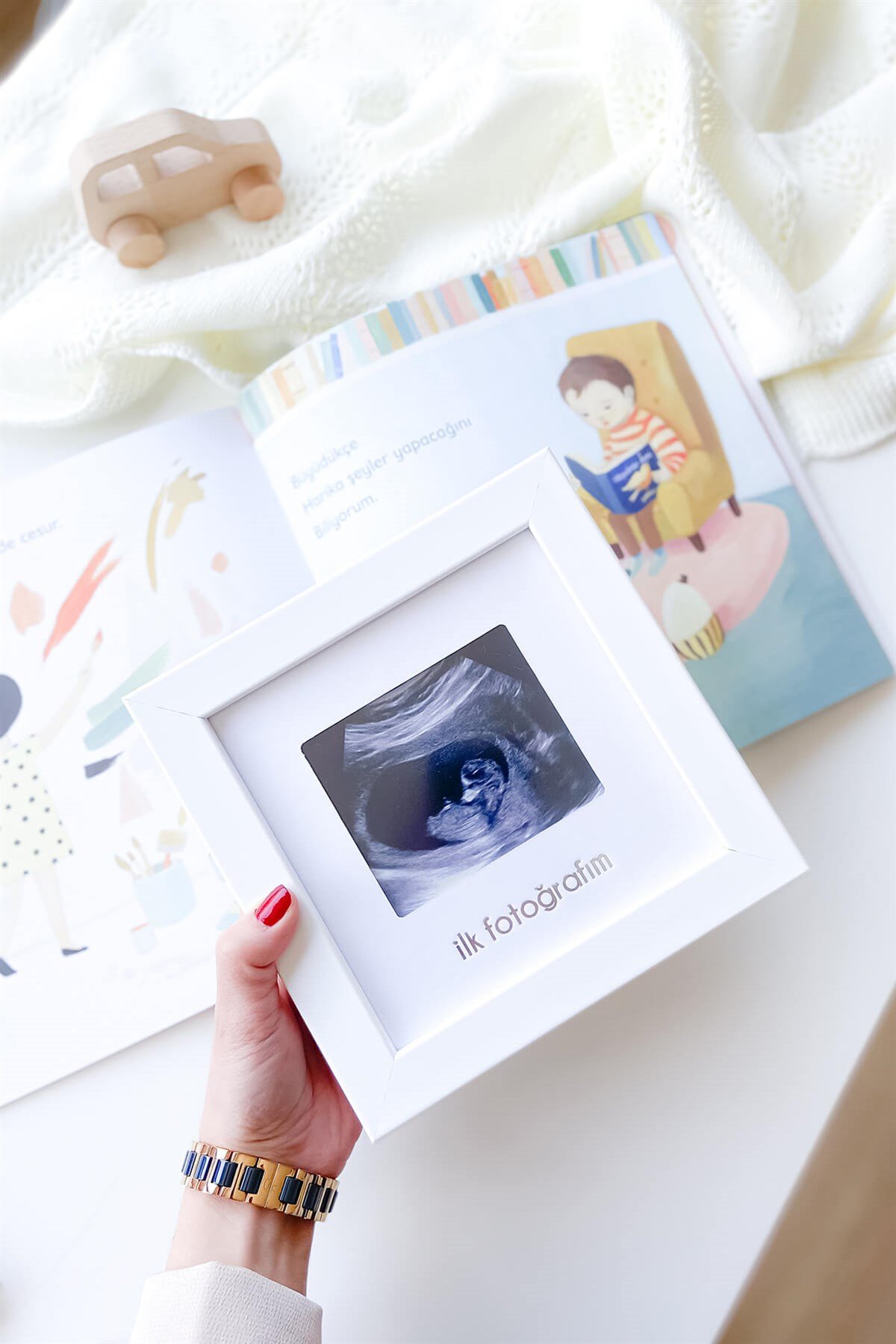 BBM-3001ANNE & BEBEKİlk Fotoğrafım Bebek Ultrason Çerçevesi - Bebek Odası Fotoğraf ve Resim Anı ÇerçevesiFufizu