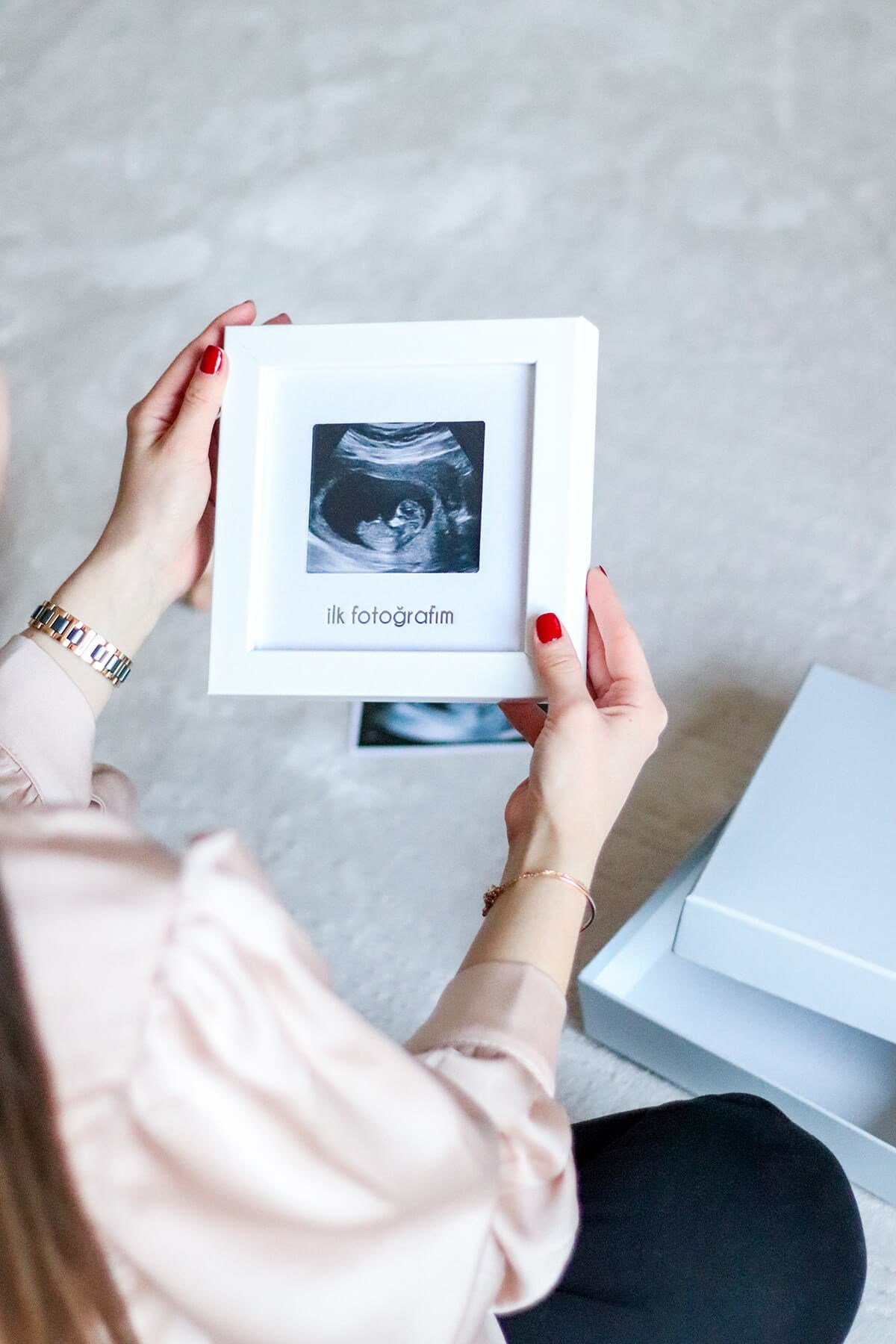 BBM-3001ANNE & BEBEKİlk Fotoğrafım Bebek Ultrason Çerçevesi - Bebek Odası Fotoğraf ve Resim Anı ÇerçevesiFufizu