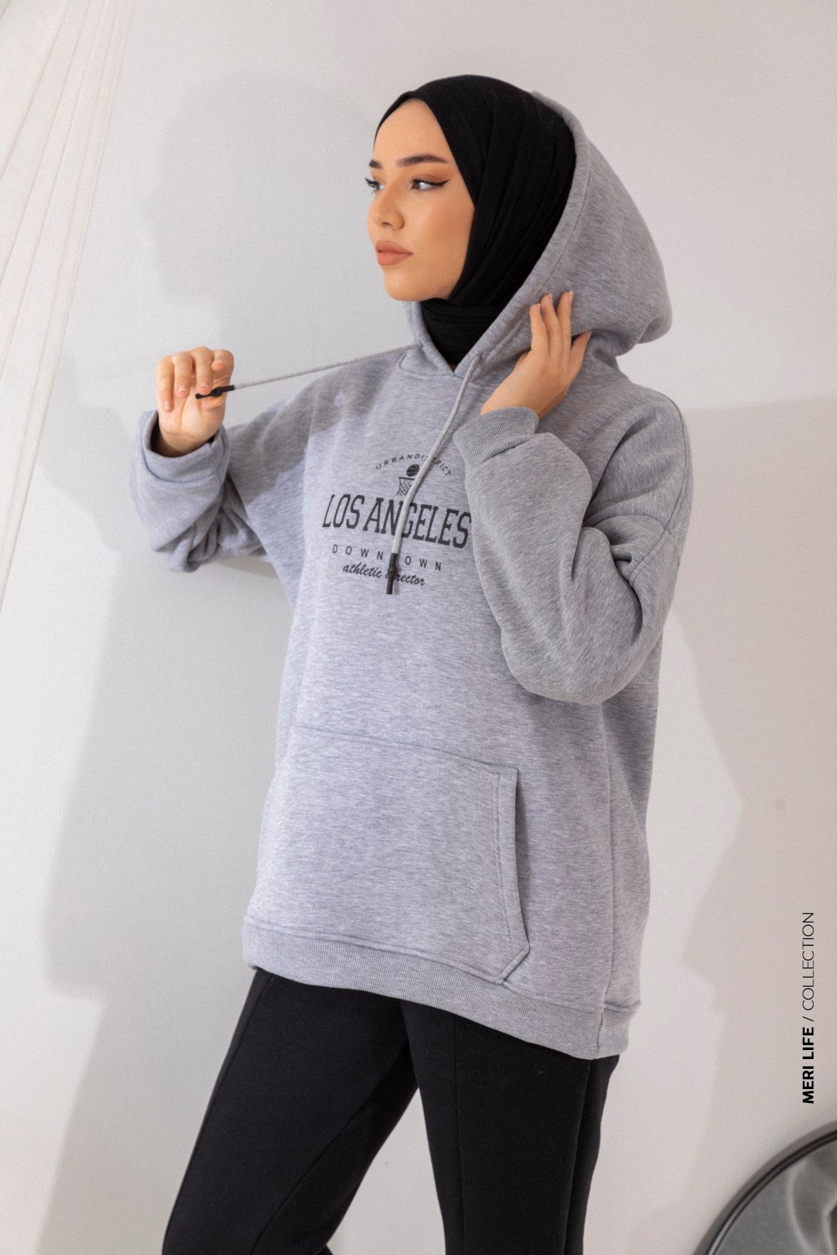 Baskılı Gri Sweat
