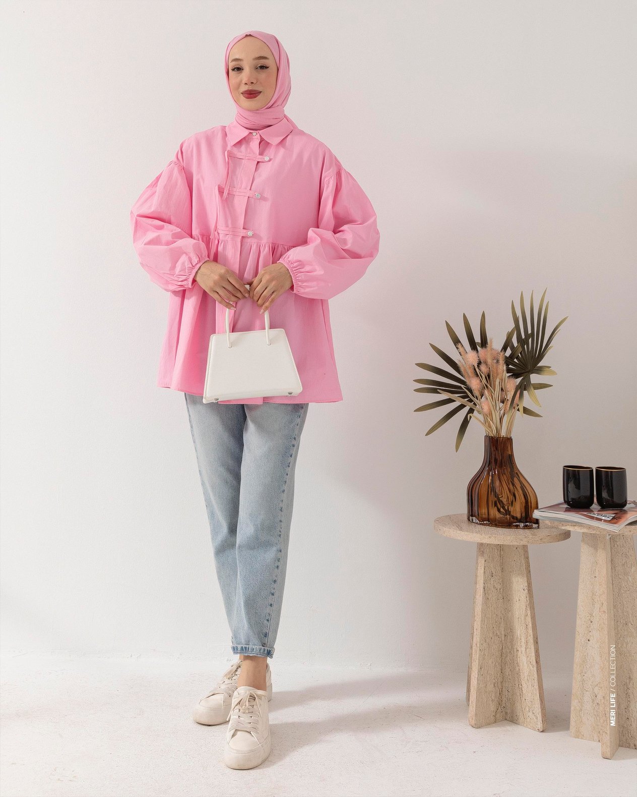 Biritli Pembe Gömlek