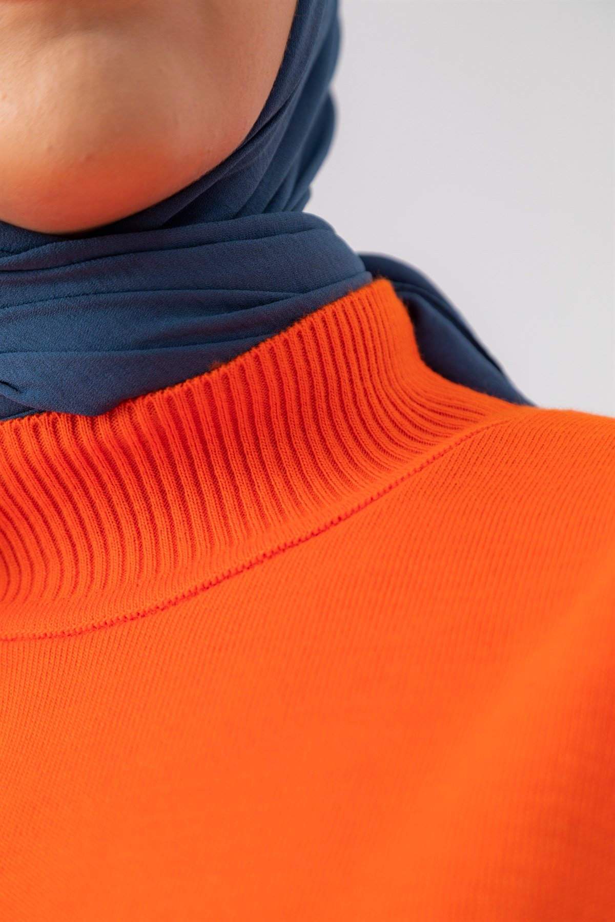 Oversize Turuncu Triko Tunik