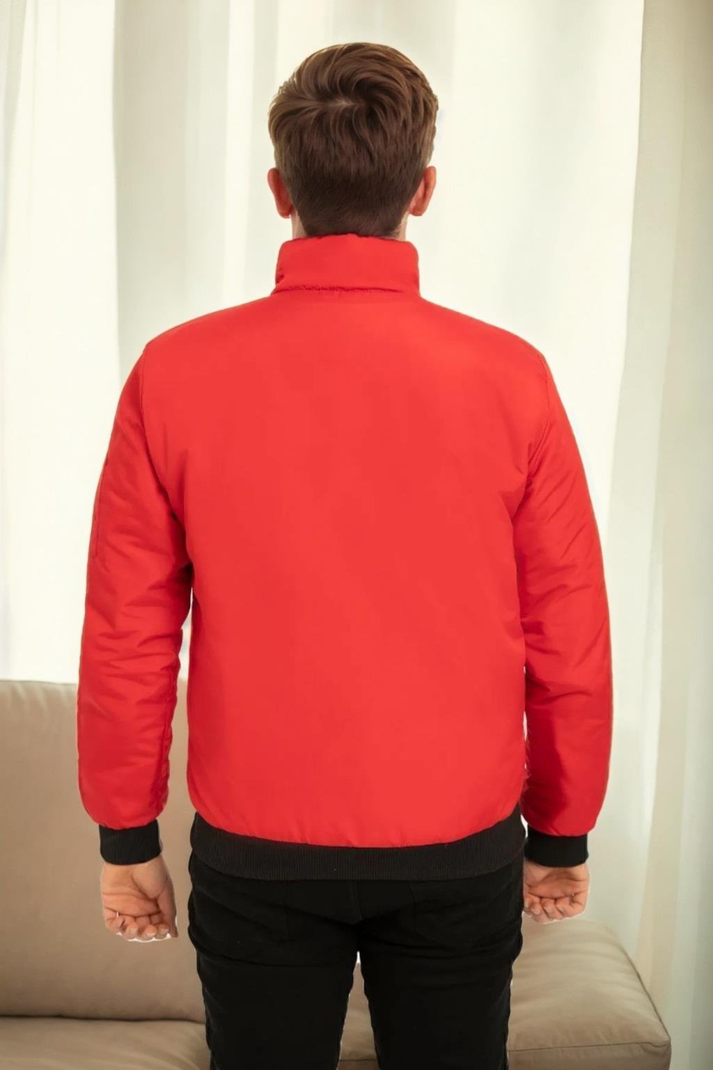18137 Dewberry Slim Fit Mens Coat-KIRMIZI