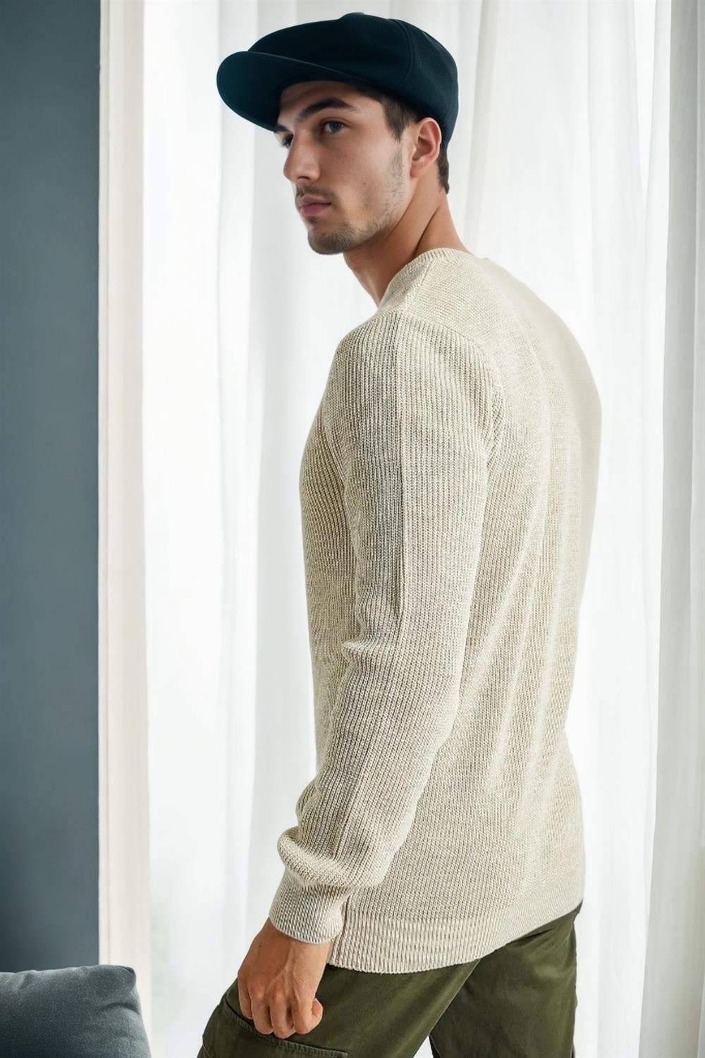 18369 Dewberry Knitwear Mens Sweater-BEJ
