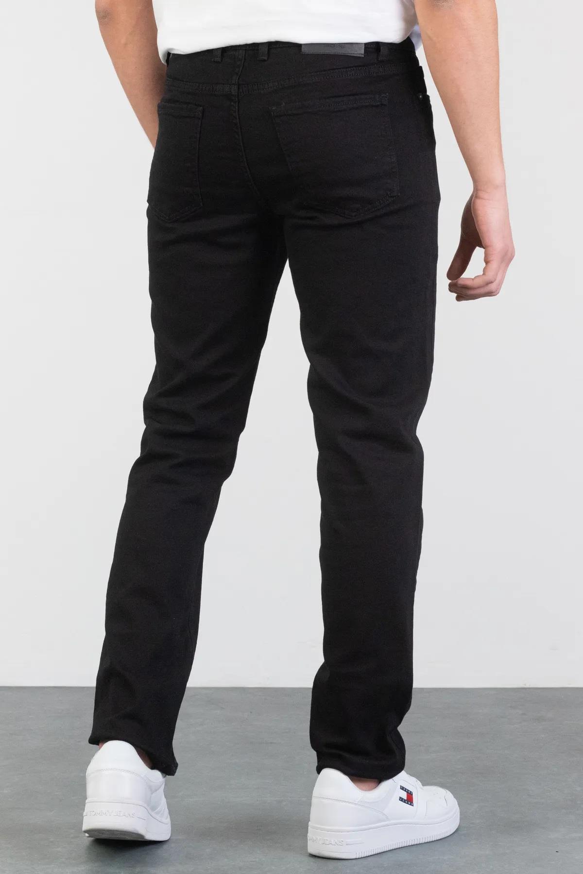 23648 Dewberry Regular Fit Stretchy Hlt Denim Mens Jeans-SİYAH