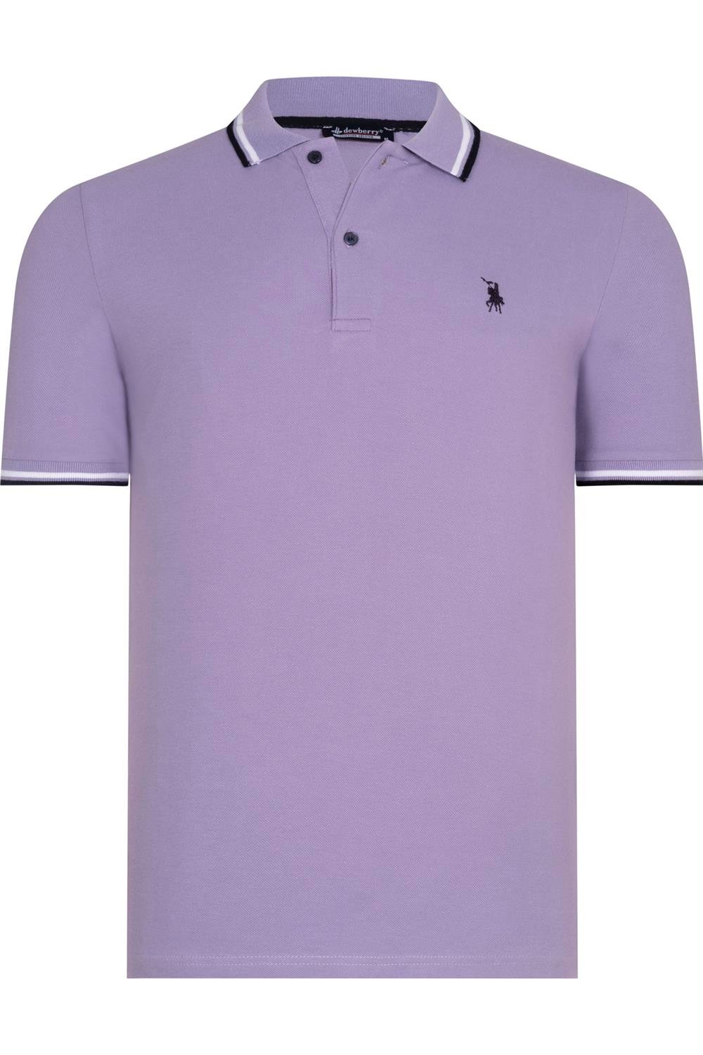DÖRTLÜ SET T8594 DEWBERRY ERKEK T-SHIRT-SİYAH-BEYAZ-LACİVERT-LİLA