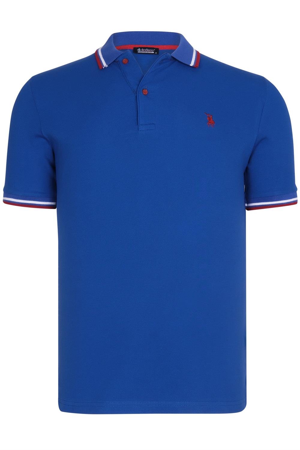 DÖRTLÜ SET T8594 DEWBERRY ERKEK T-SHIRT-SİYAH-BEYAZ-LACİVERT-SAKS