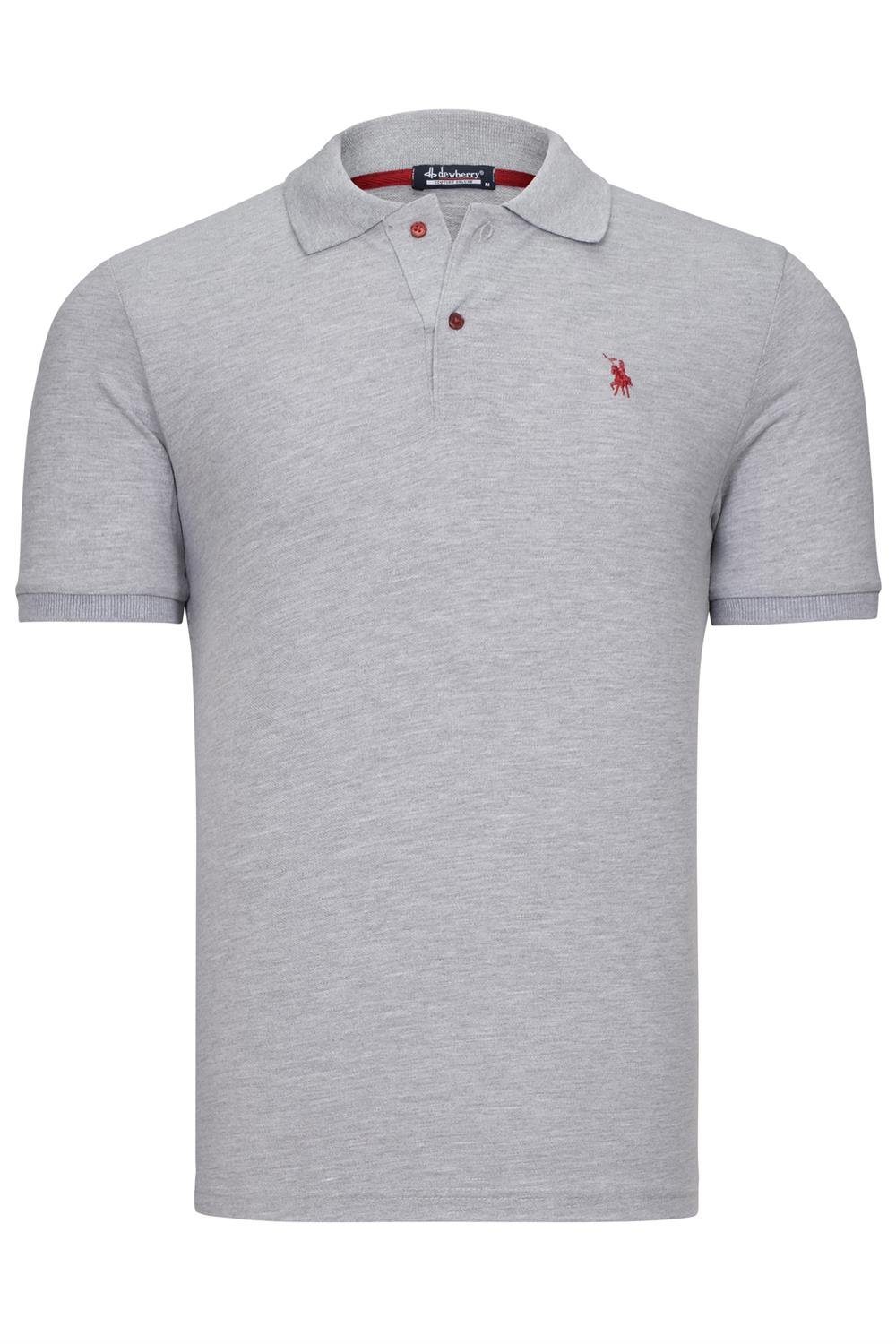 İKİLİ SET T8561 DEWBERRY ERKEK TSHIRT-GRİ - LACİVERT