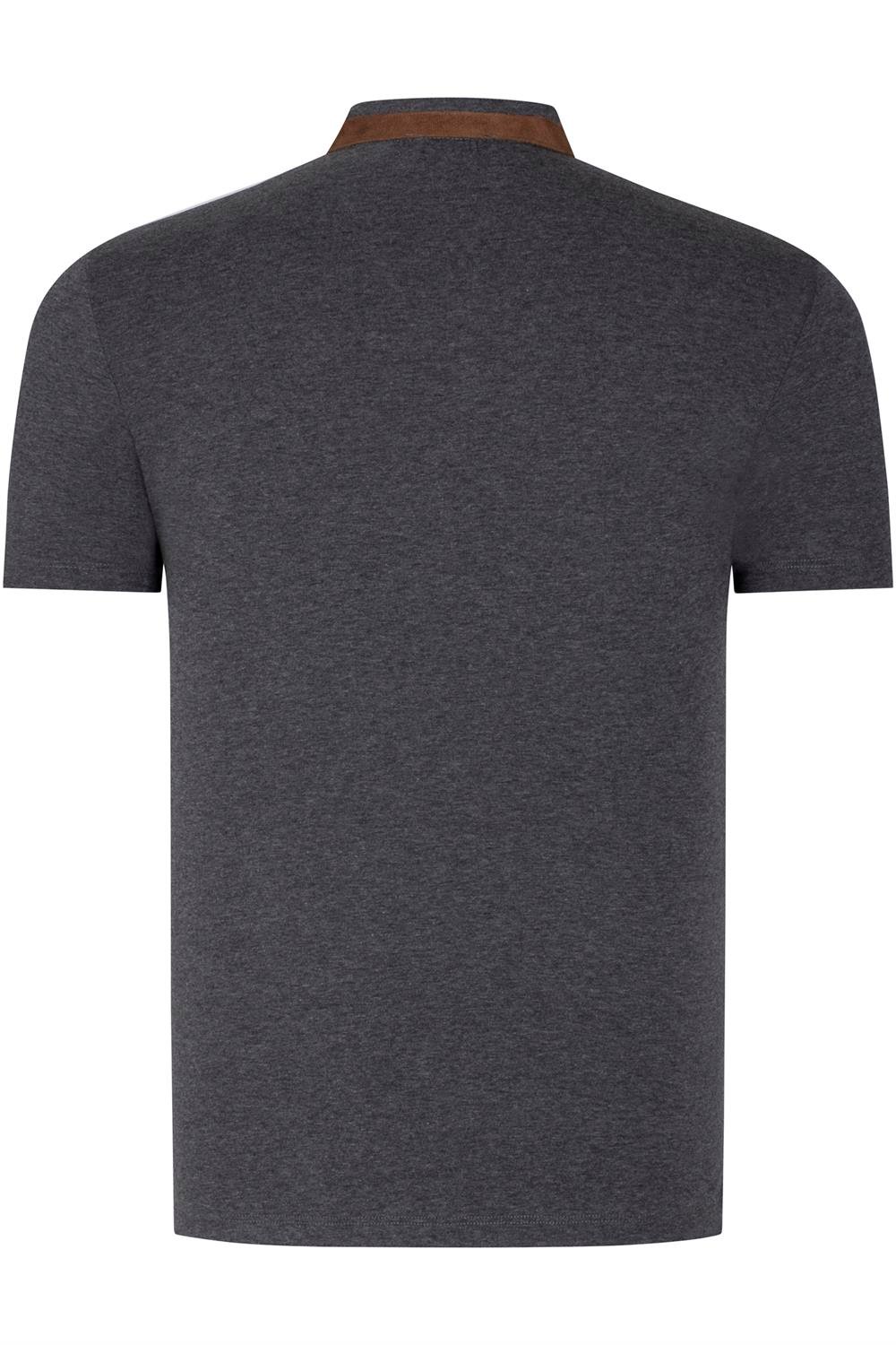 İKİLİ SET T8571 DEWBERRY FERMUARLI ERKEK T-SHIRT-ANTRASİT-LACİVERT