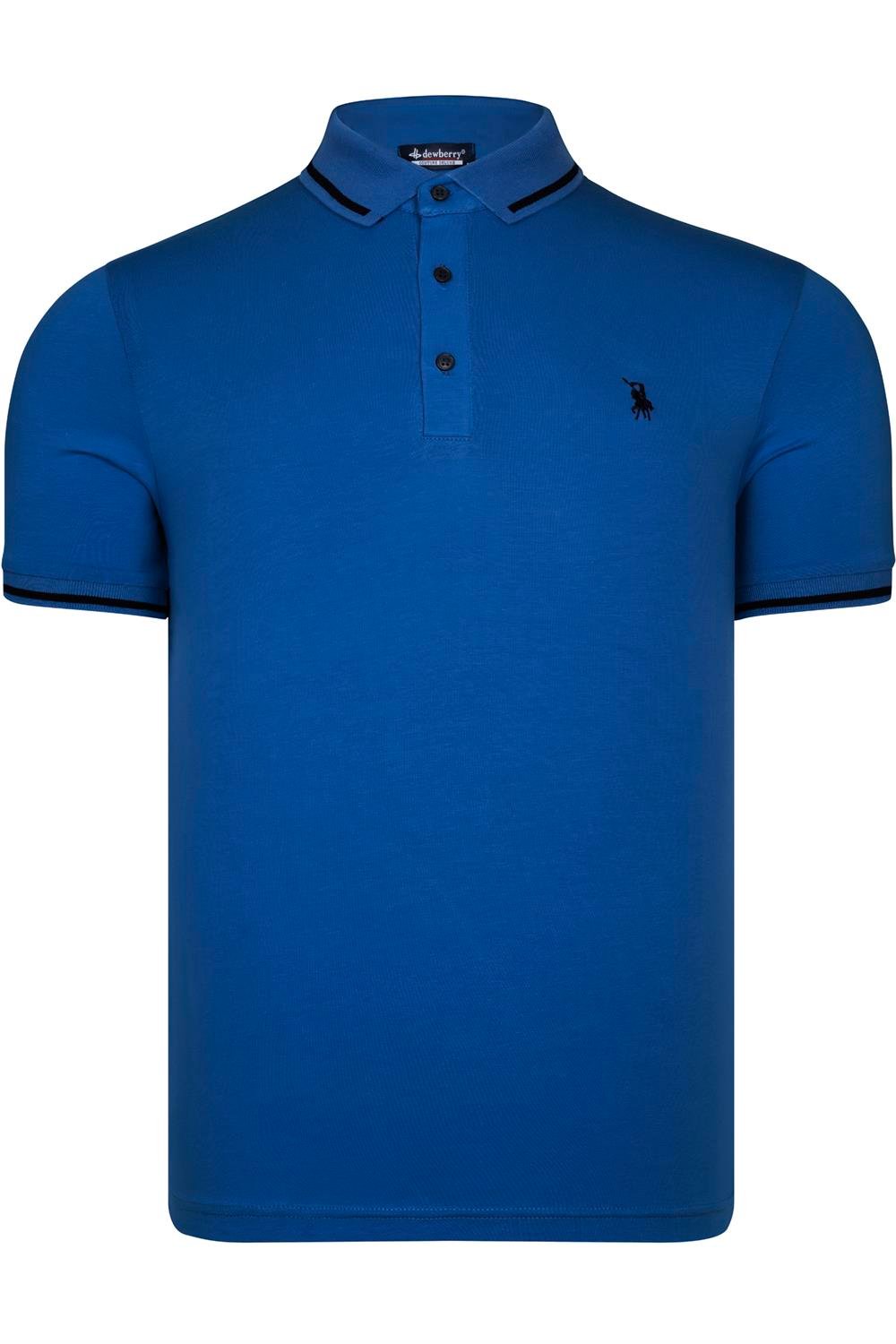 İKİLİ SET T8586 DEWBERRY ERKEK T-SHIRT-SİYAH-SAKS