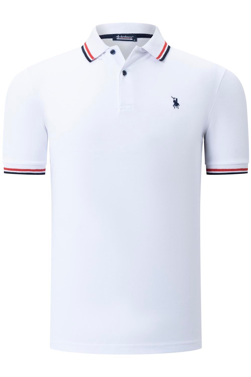 İKİLİ SET T8594 DEWBERRY ERKEK T-SHIRT-BEYAZ-NAR