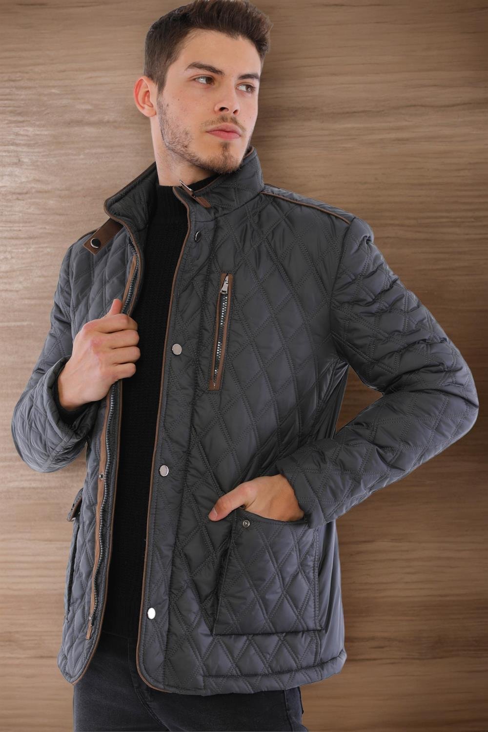 K8613 DEWBERRY KABAN-DÜZ ANTRASİT