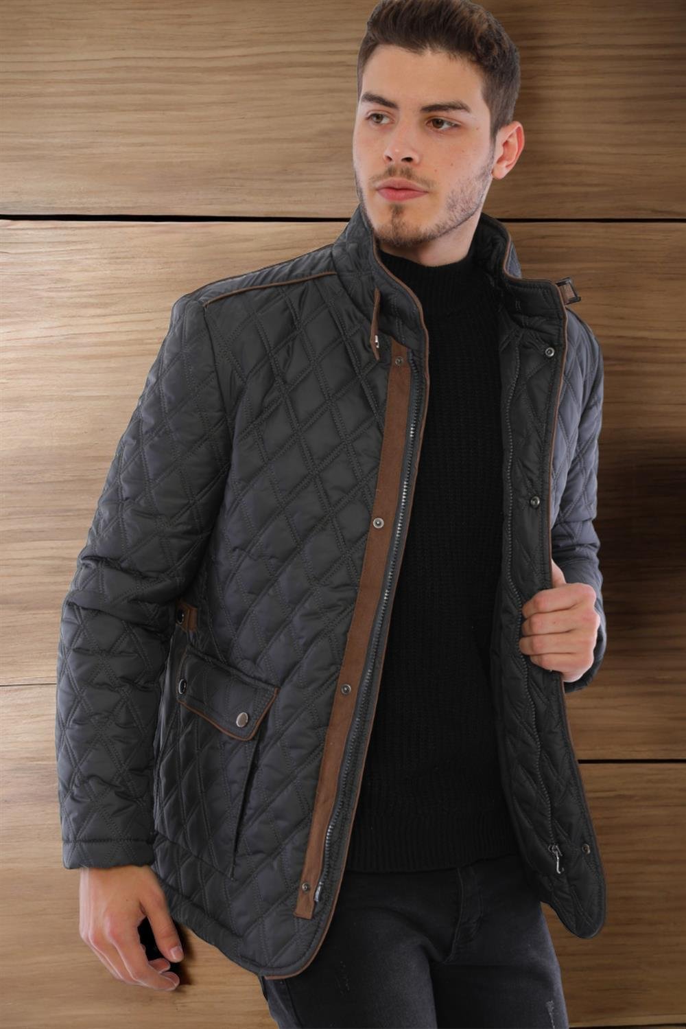 K8613 DEWBERRY KABAN-DÜZ ANTRASİT