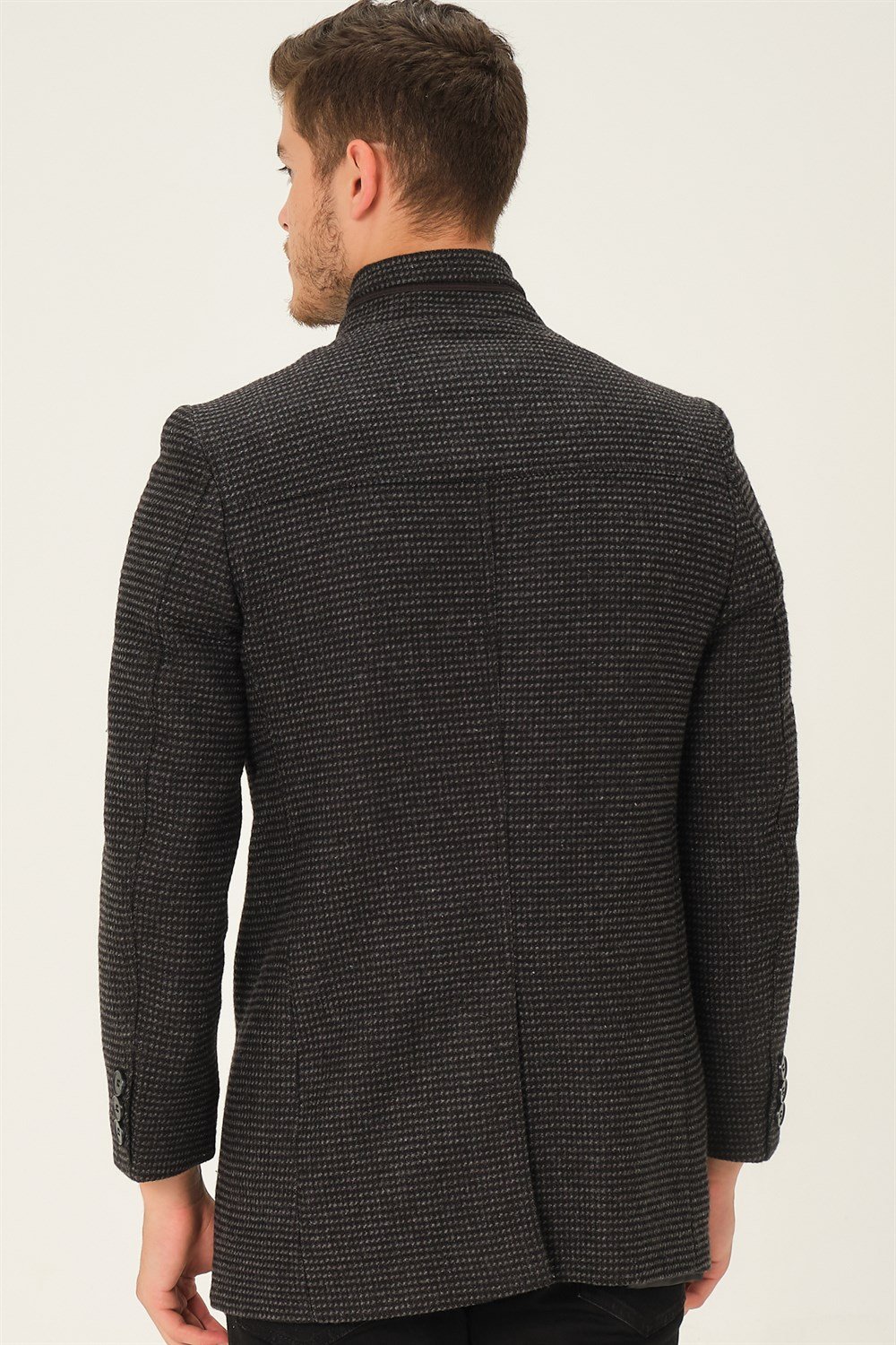 PLT8369 DEWBERRY PALTO-SİYAH-ANTRASİT