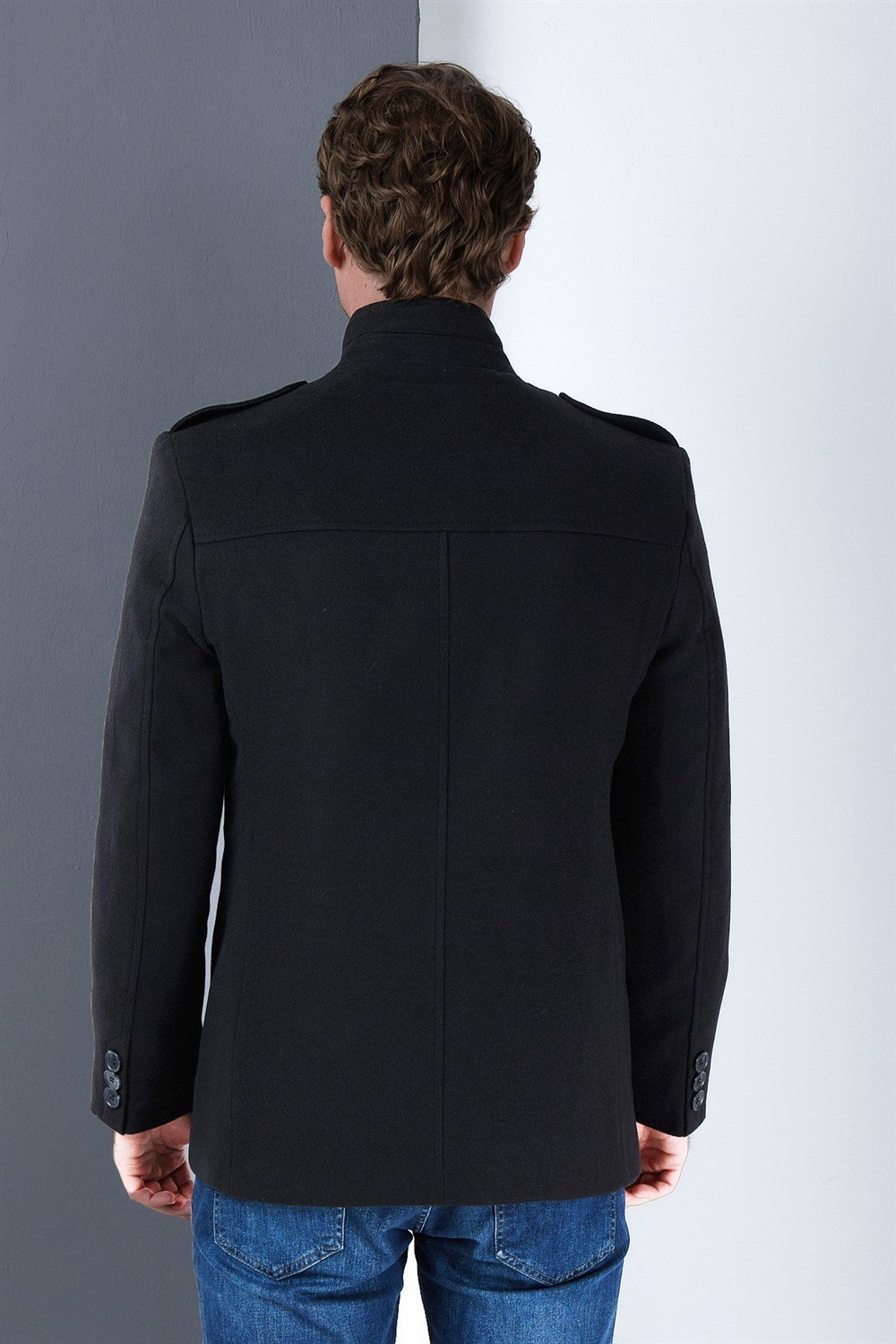 PLT8378 DEWBERRY ERKEK PALTO-SİYAH