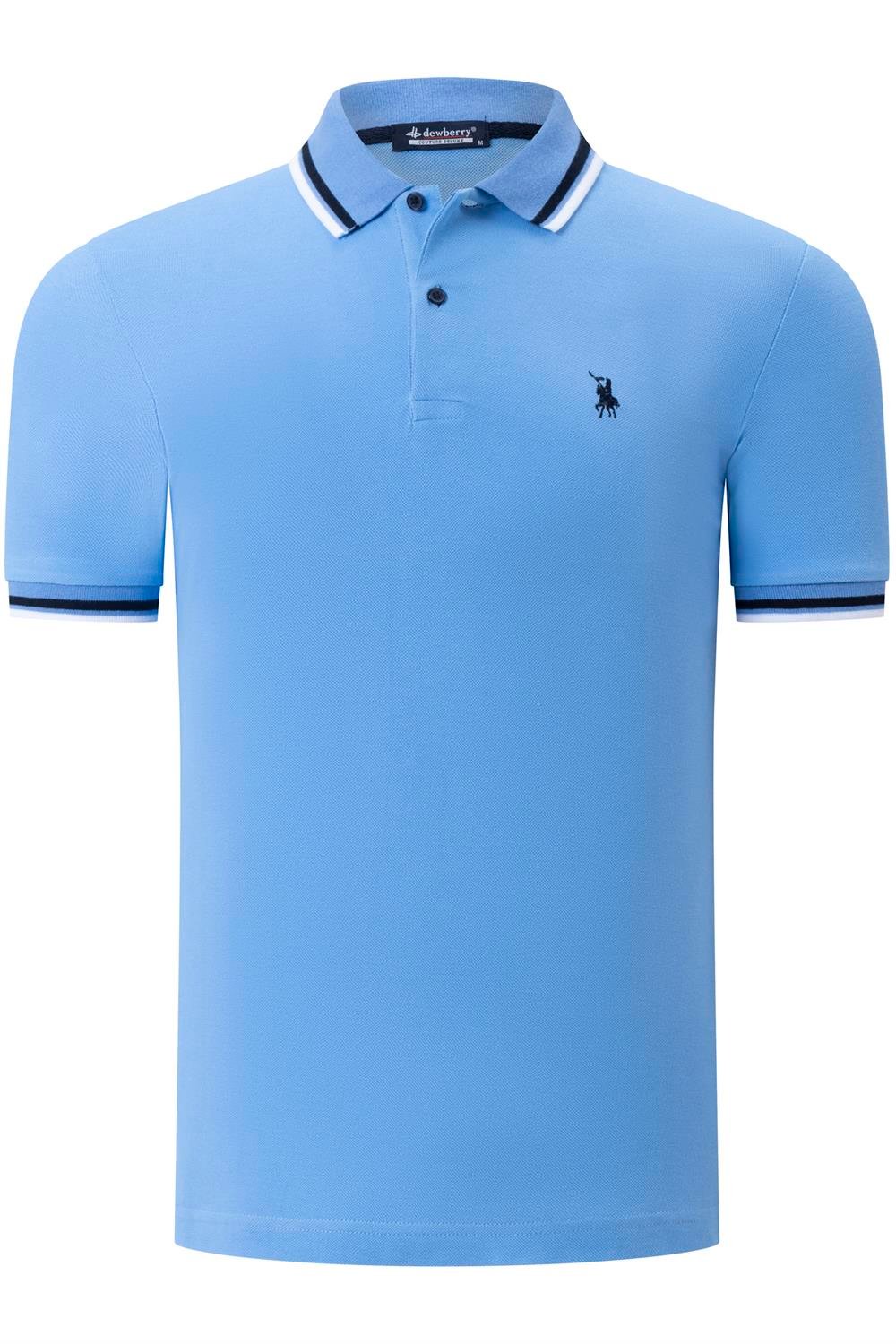 SEKİZLİ SET T8594 DEWBERRY ERKEK T-SHIRT-SİYAH-BEYAZ-LACİVERT-MAVİ-KAHVE-AÇIK MAVİ-SARI-SAKS