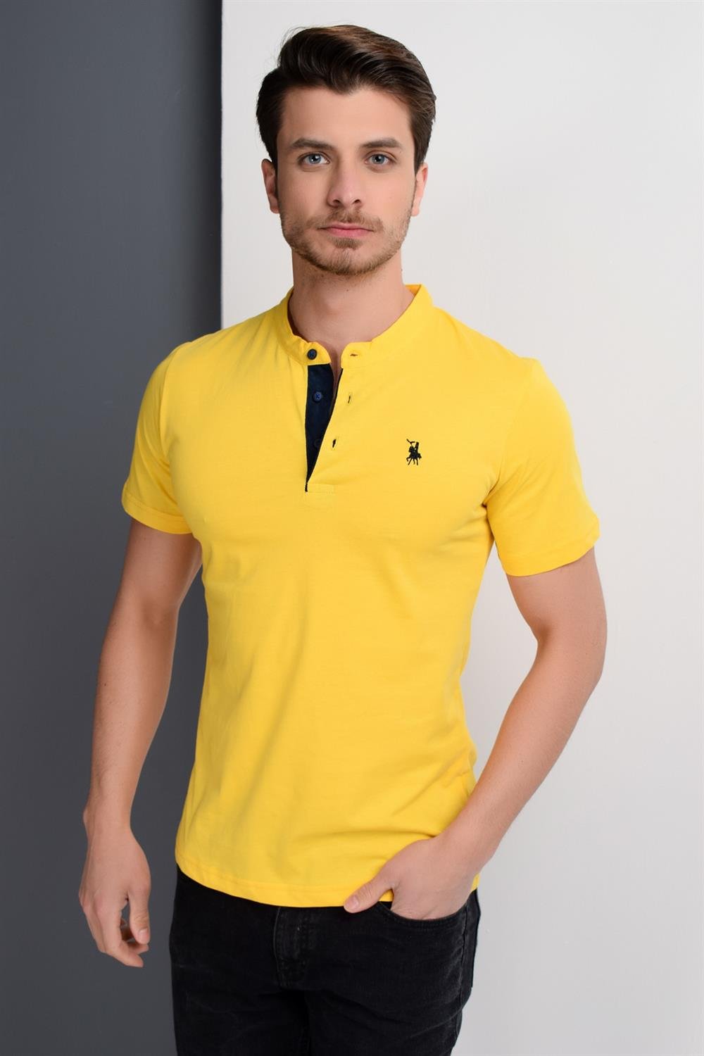 T8560 DEWBERRY T-SHIRT-AÇIK SARI