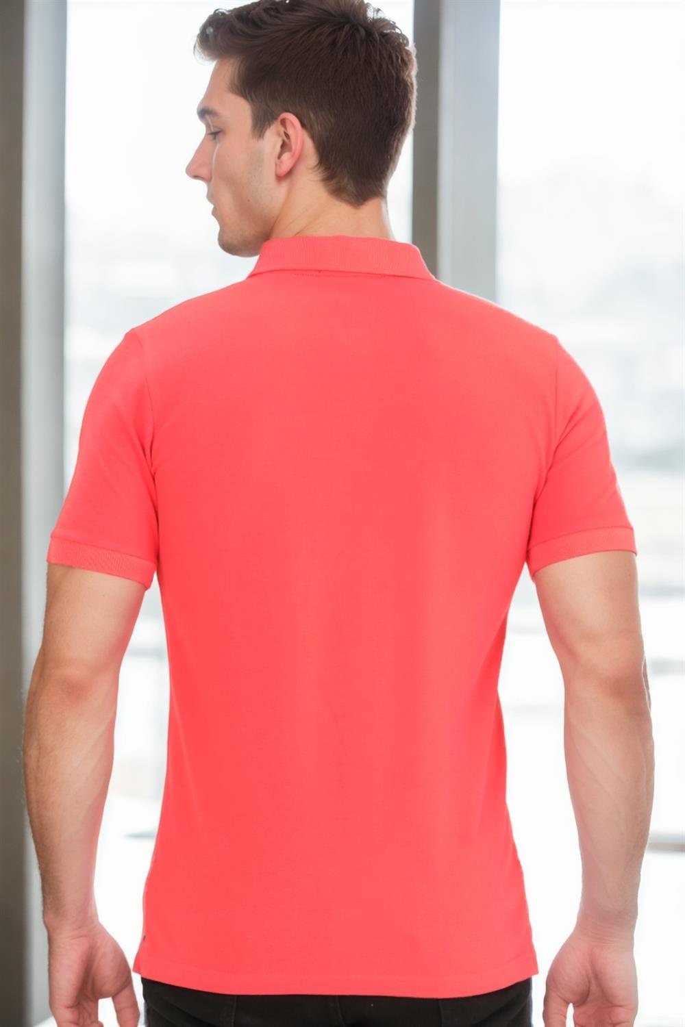 T8561 DEWBERRY ERKEK TSHIRT-AÇIK NAR