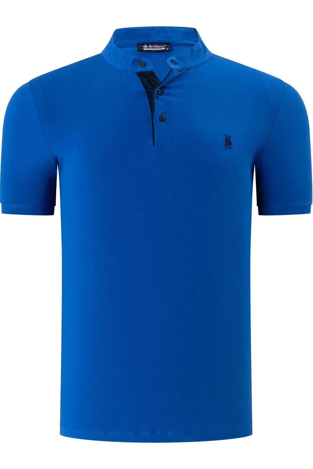ÜÇLÜ SET T8560 DEWBERRY ERKEK T-SHIRT-LACİVERT-BEYAZ-SAKS
