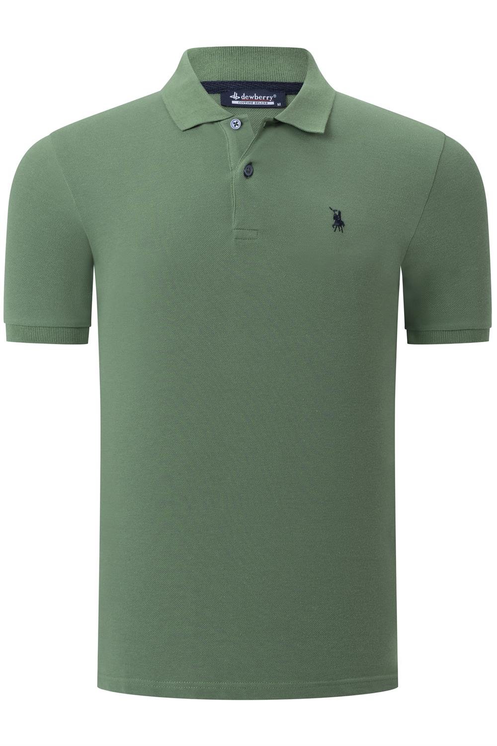 ÜÇLÜ SET T8561 DEWBERRY ERKEK T-SHIRT-LACİVERT-BEYAZ-AÇIK HAKİ