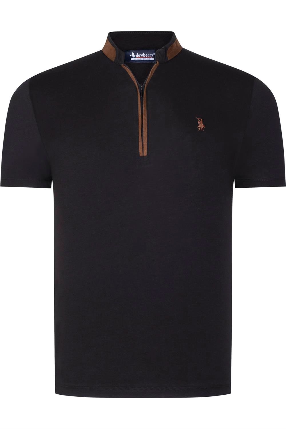 ÜÇLÜ SET T8571 DEWBERRY FERMUARLI ERKEK T-SHIRT-ANTRASİT-BEYAZ-SİYAH