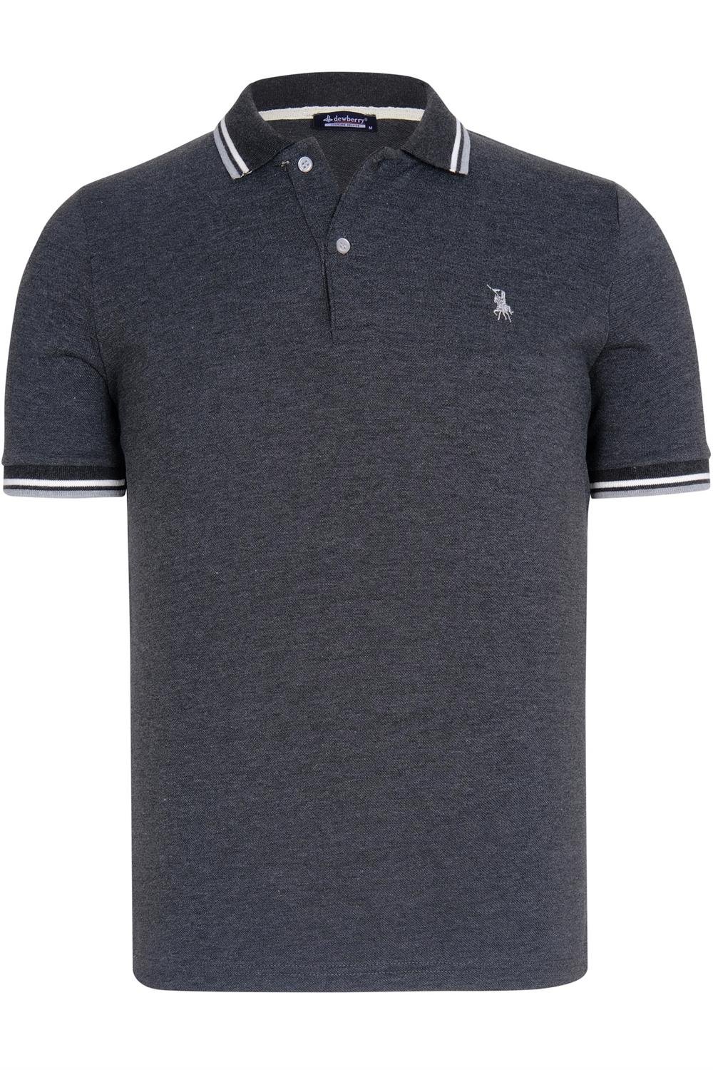 ÜÇLÜ SET T8594 DEWBERRY ERKEK T-SHIRT-LACİVERT-ANTRASİT-BEYAZ