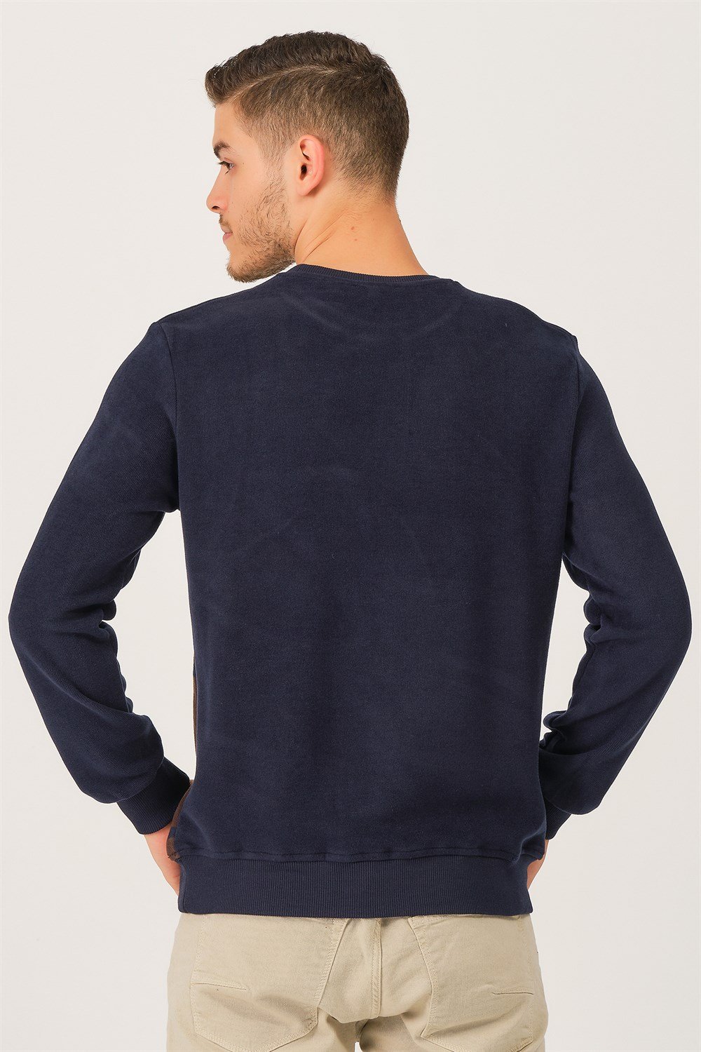 V3201 DEWBERRY DIO RISE ERKEK SWEATSHIRT-LACİVERT- KAHVE
