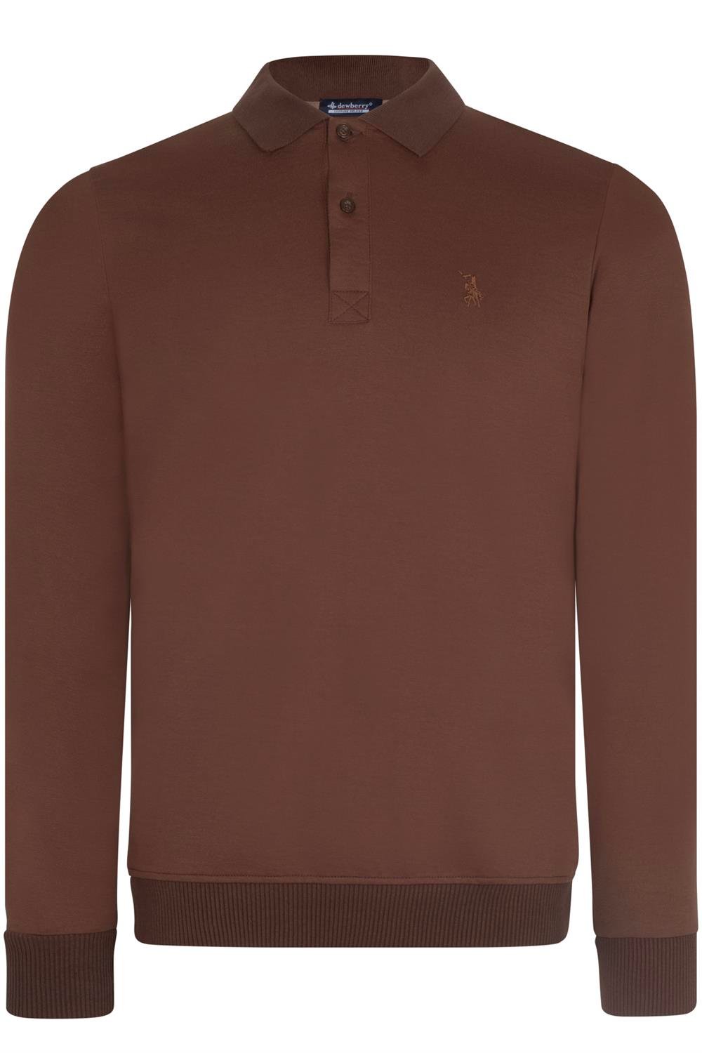 V4007 DEWBERRY ERKEK SWEATSHIRT-KAHVE