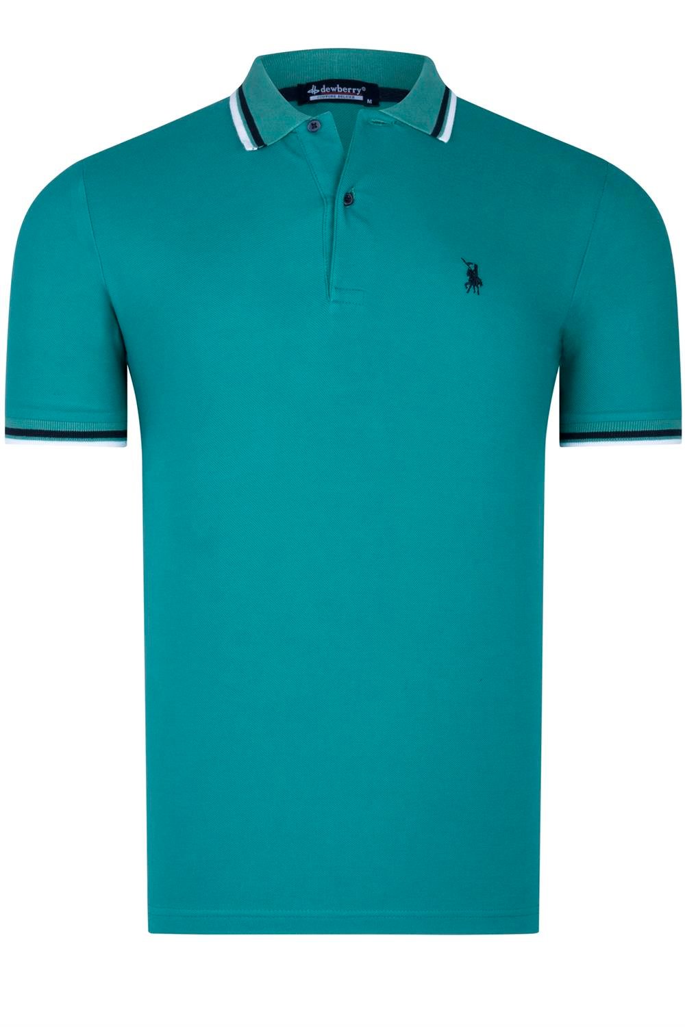 YEDİLİ SET T8594 DEWBERRY ERKEK T-SHIRT-SİYAH-BEYAZ-LACİVERT-AÇIK MAVİ-YEŞİL-KOYU MAVİ-BEJ