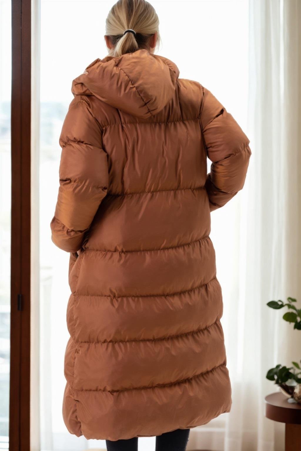 Z6756 DEWBERRY BAYAN ŞİŞME KABAN-CAMEL-1