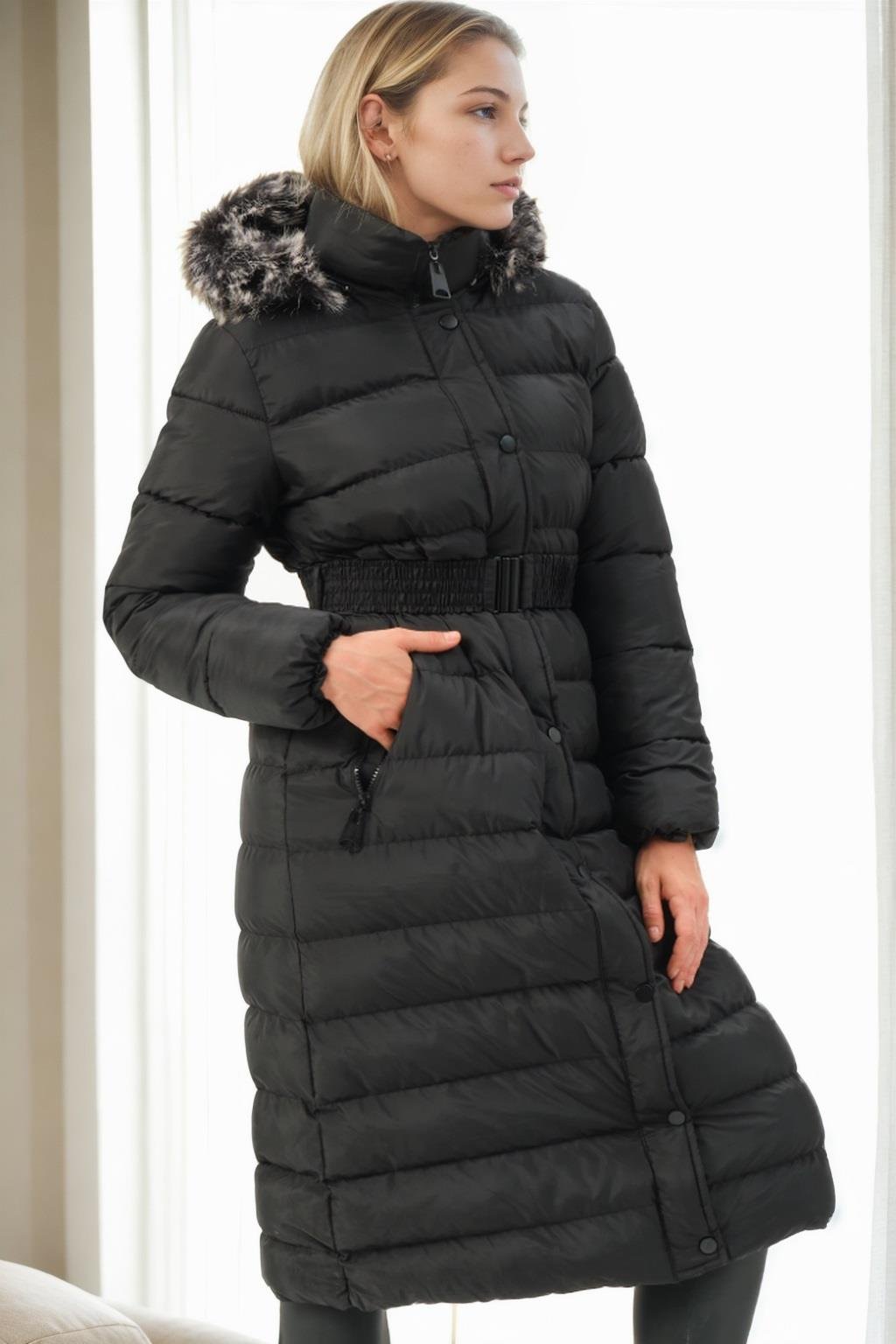 Z6779 DEWBERRY BAYAN KABAN-SİYAH-1