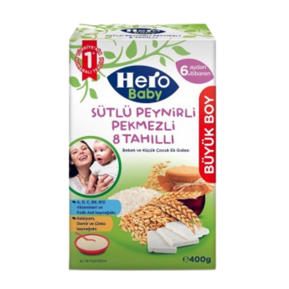 HERO BABY SÜTLÜ 8 TAHIL.PEYN.PEKM.400GRBEBEK MAMASIHERO BABAY599205